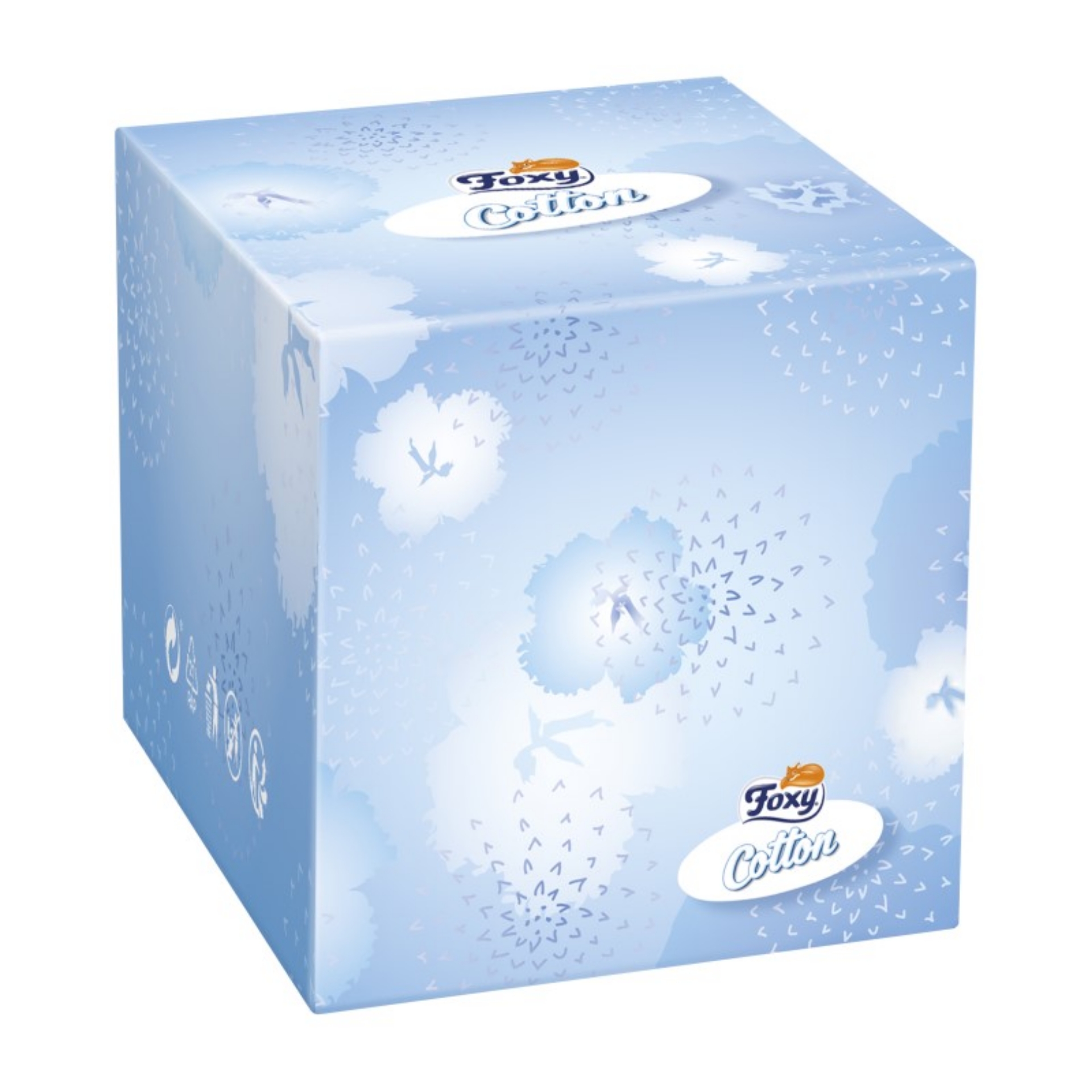 Picture of FOXY COTTON FACIAL TISSUES CUBE 3ply(eu/plt) FSC