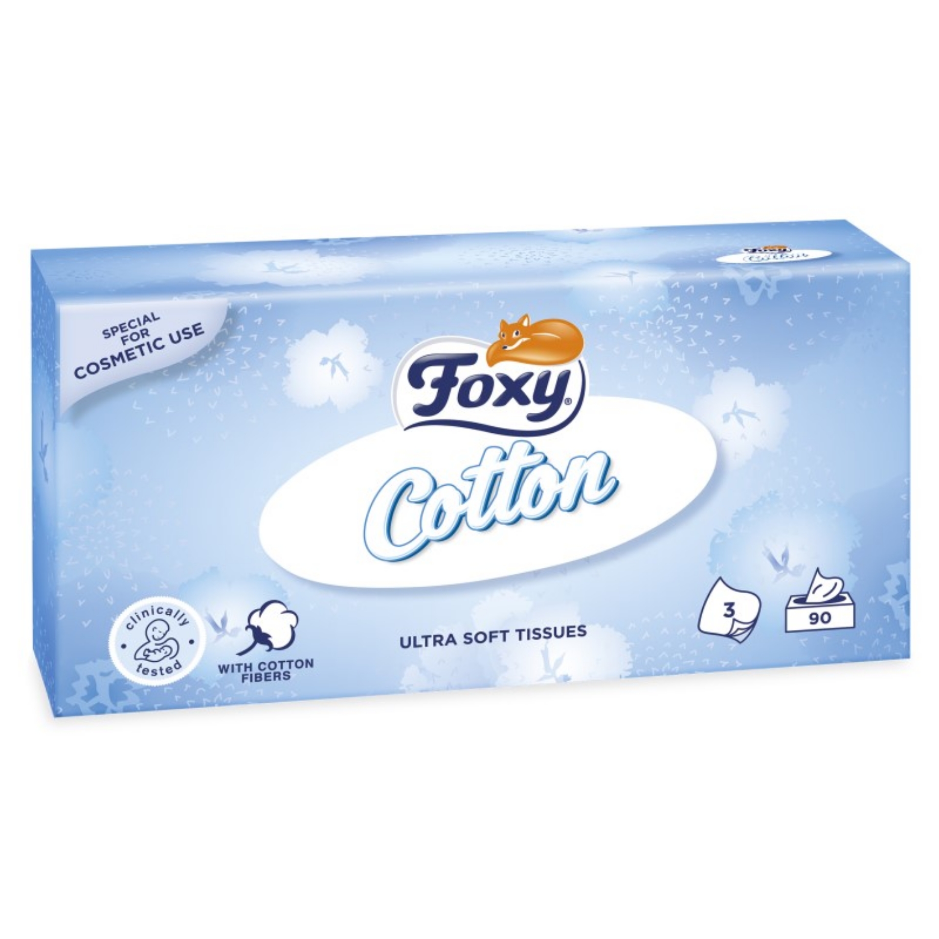 Picture of FOXY COTTON FACIAL TISSUES REG 3ply (eu/plt) FSC