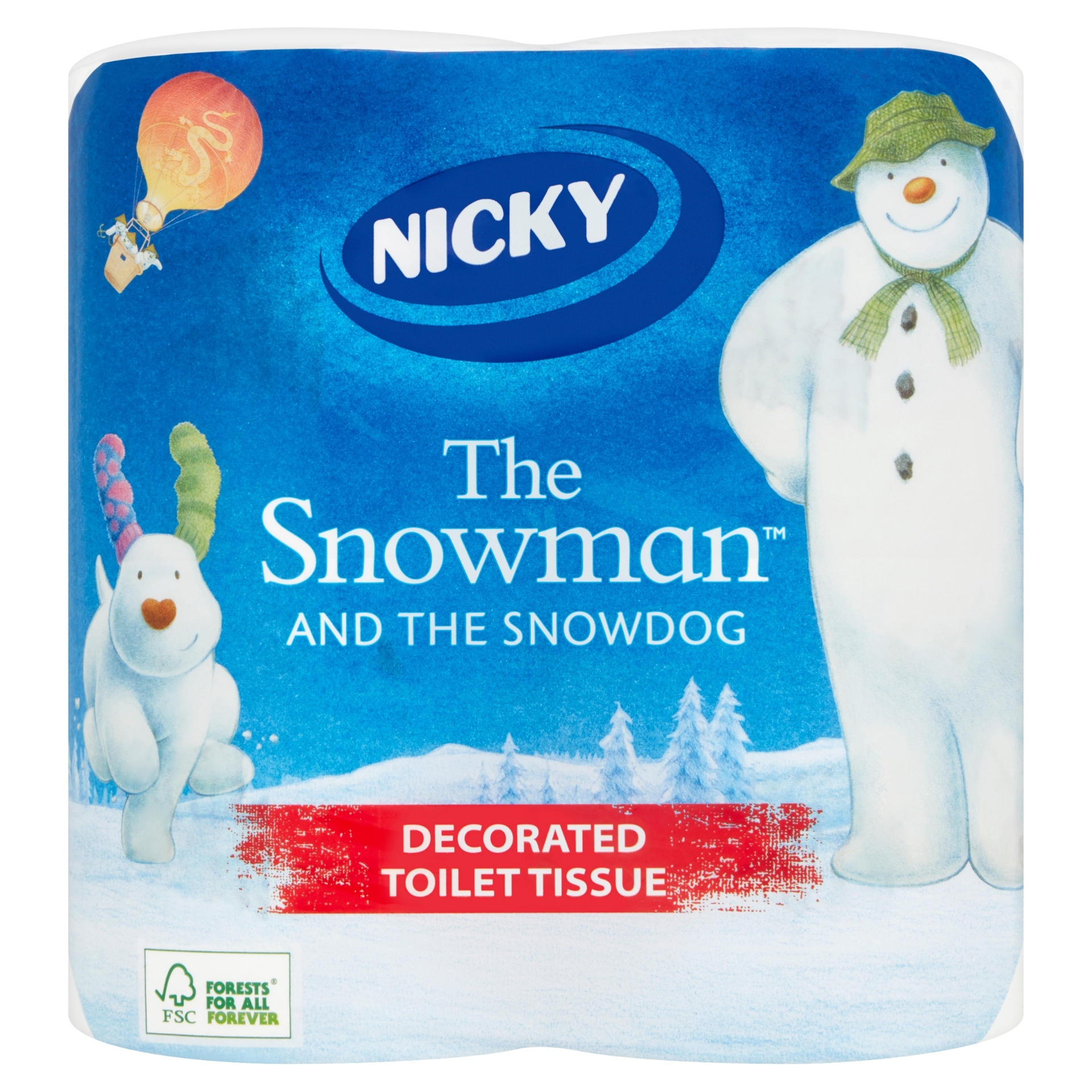 Picture of NICKY SNOWMAN - 3PLY TOILET ROLL (wsl)