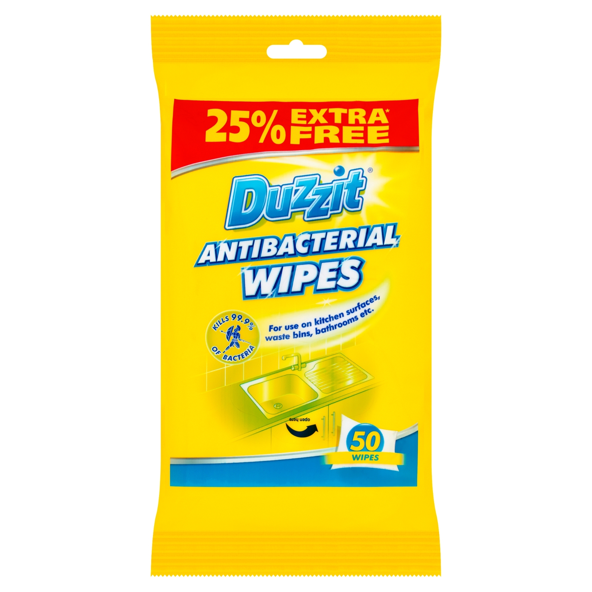 Picture of DUZZIT WIPES - ANTI-BAC +25% FREE