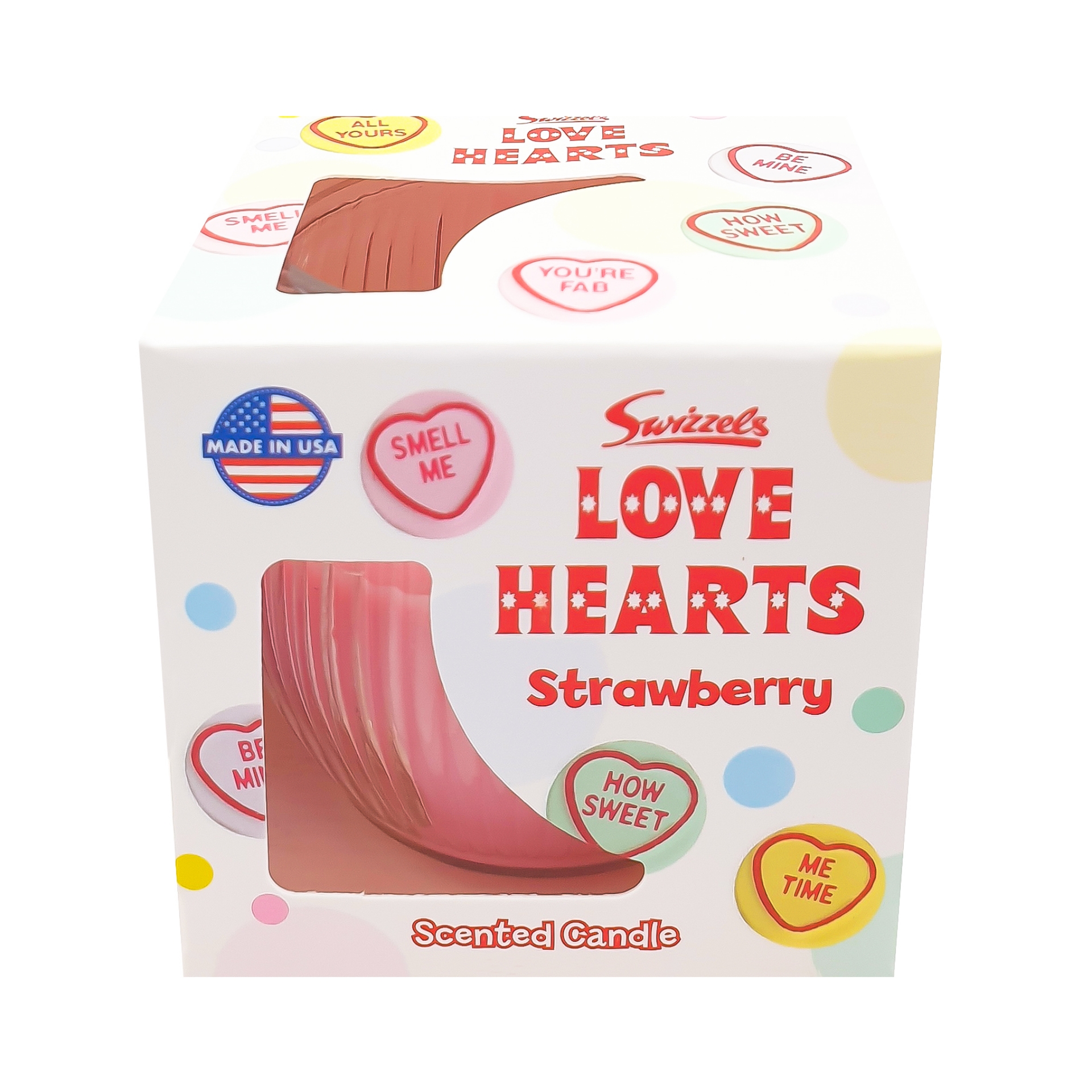 Picture of SWIZZELS 3oz BOXED CANDLE - LOVE HEARTS (wsl)