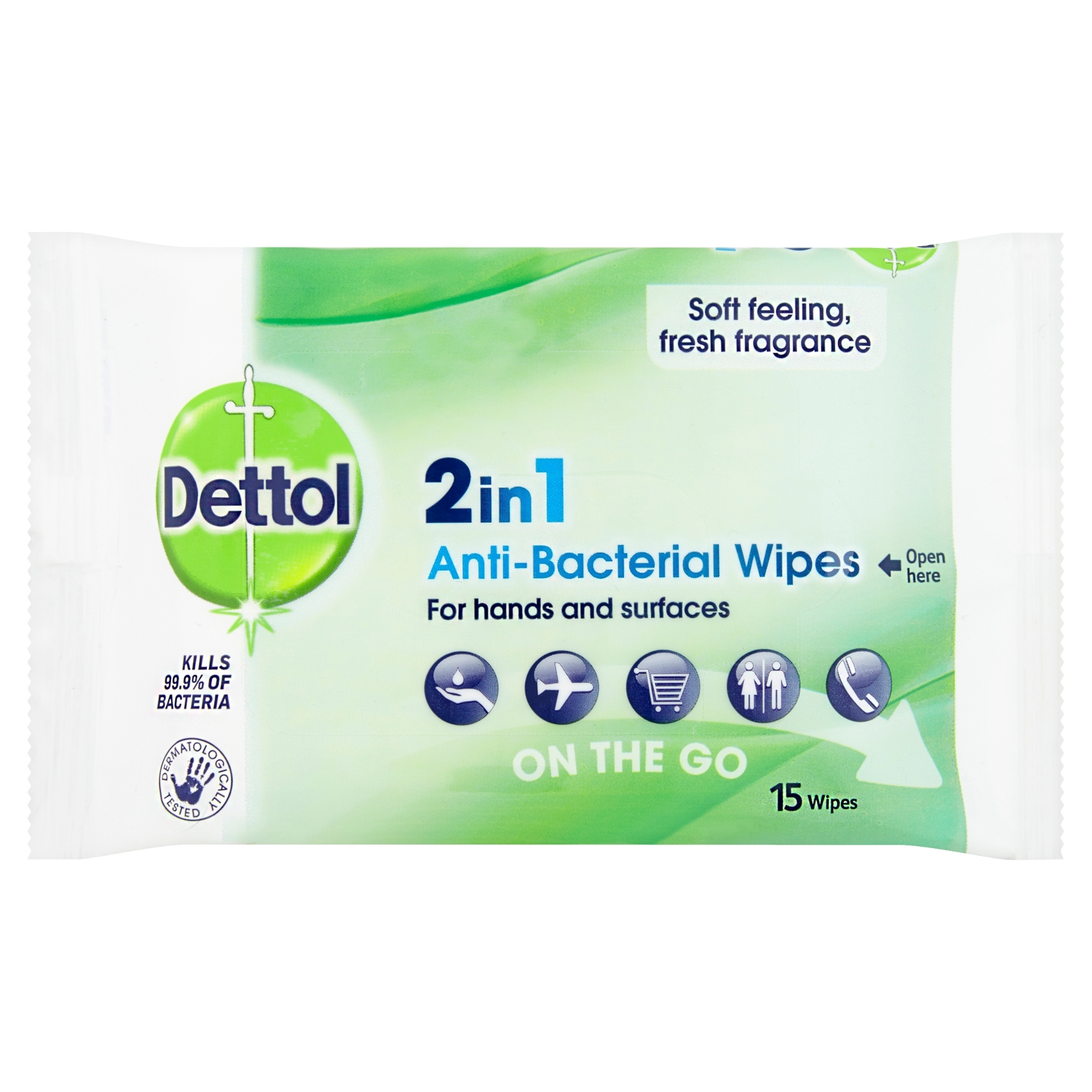 Picture of DETTOL 2in1 ANTI-BAC WIPES HAND/SURFACE CO:ES(wsl) #