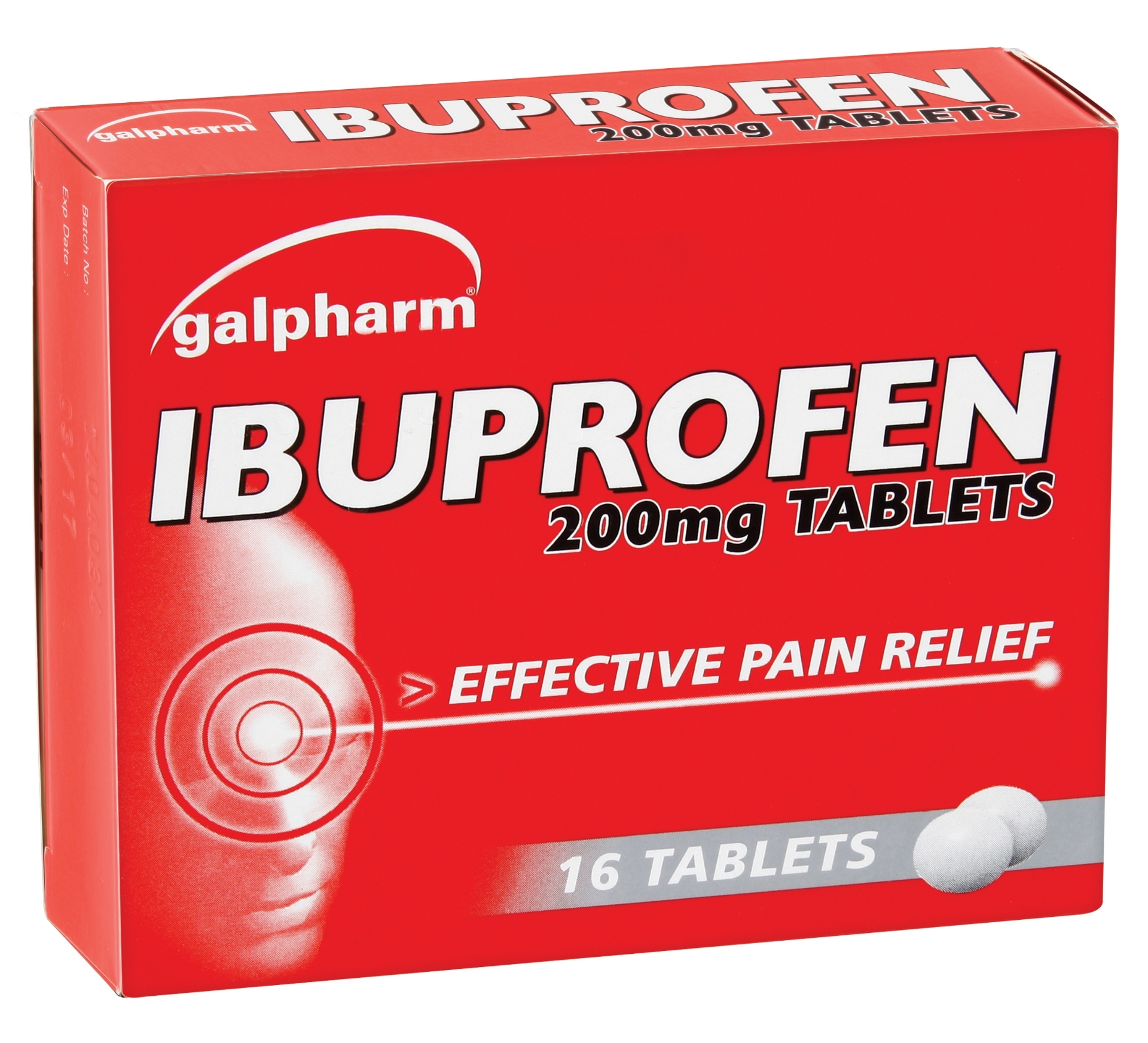 Picture of GALPHARM IBUPROFEN COATED TABLETS 200mg 
