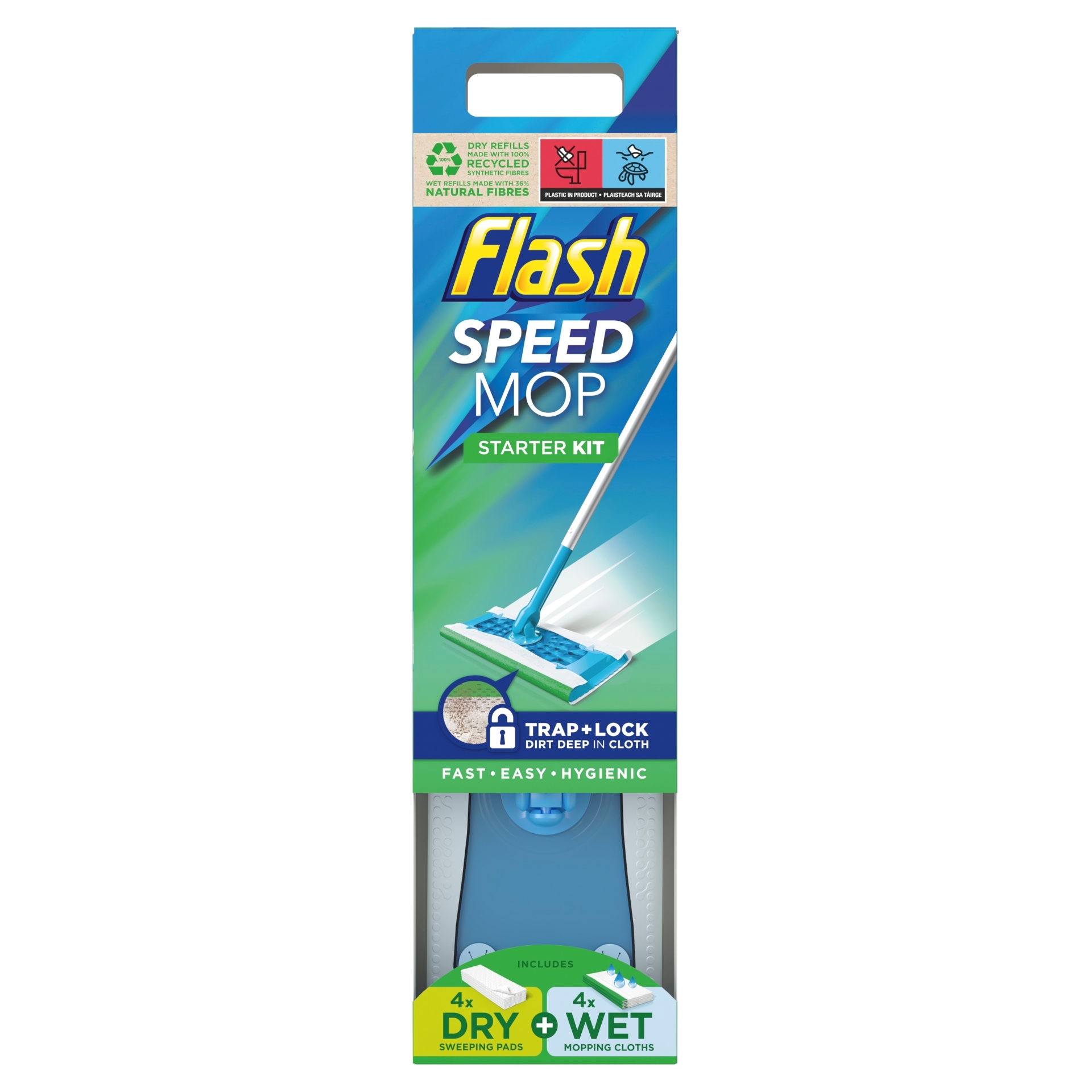 Picture of FLASH SPEEDMOP - KIT+4 WET/DRY REFFILLS(CO:BE) 