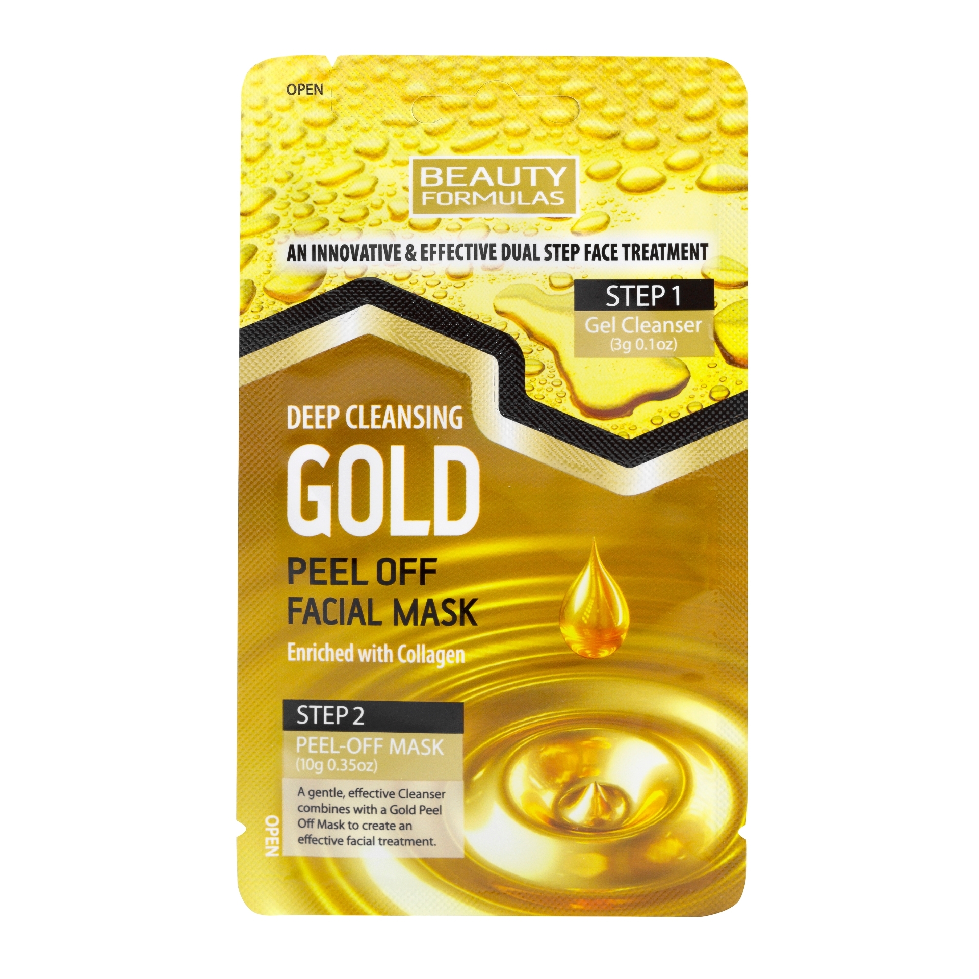 Picture of BEAUTY FORMULAS GOLD DUAL STEP FACIAL MASK