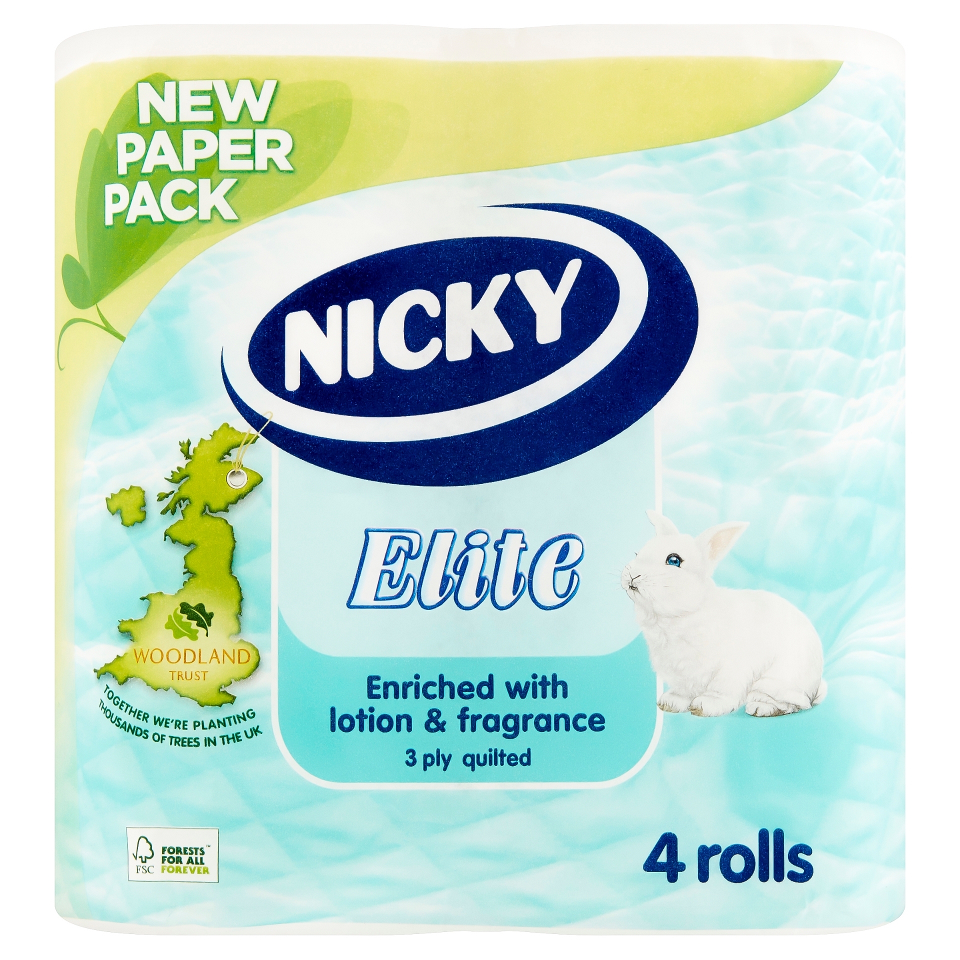 Picture of NICKY ELITE TOILET ROLL - 3PLY WHITE 168Sht(P)