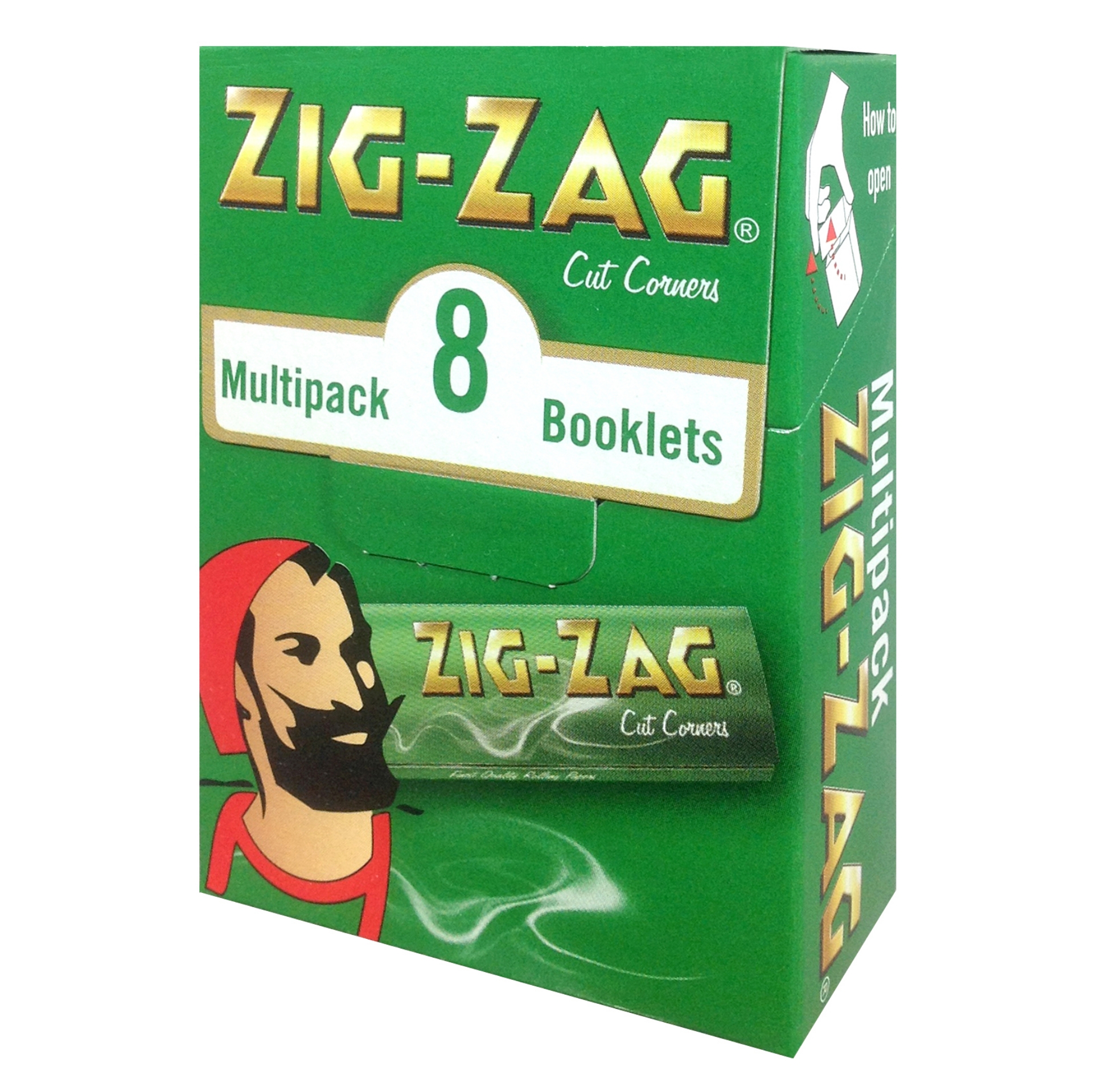 Picture of ZIG ZAG ROLLING PAPERS - GREEN MULTI PACK