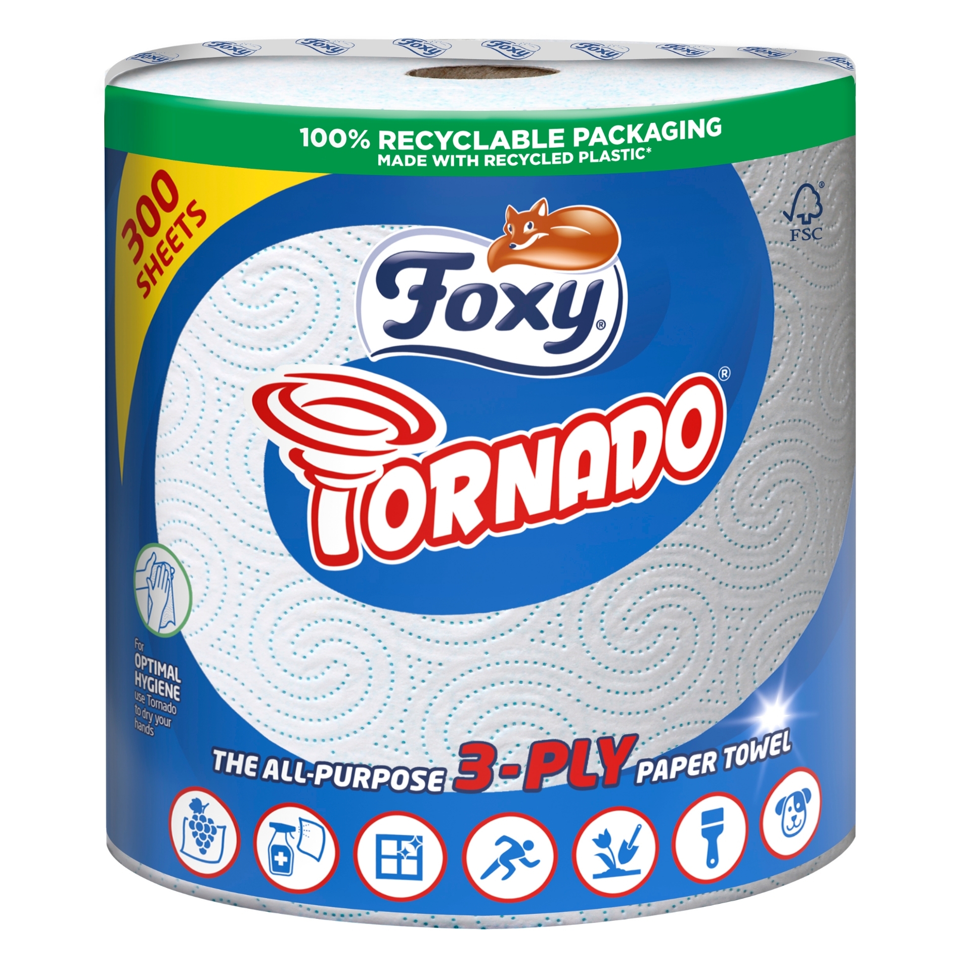 Picture of FOXY TORNADO KITCHEN TOWEL 3ply 300Shts FSC^