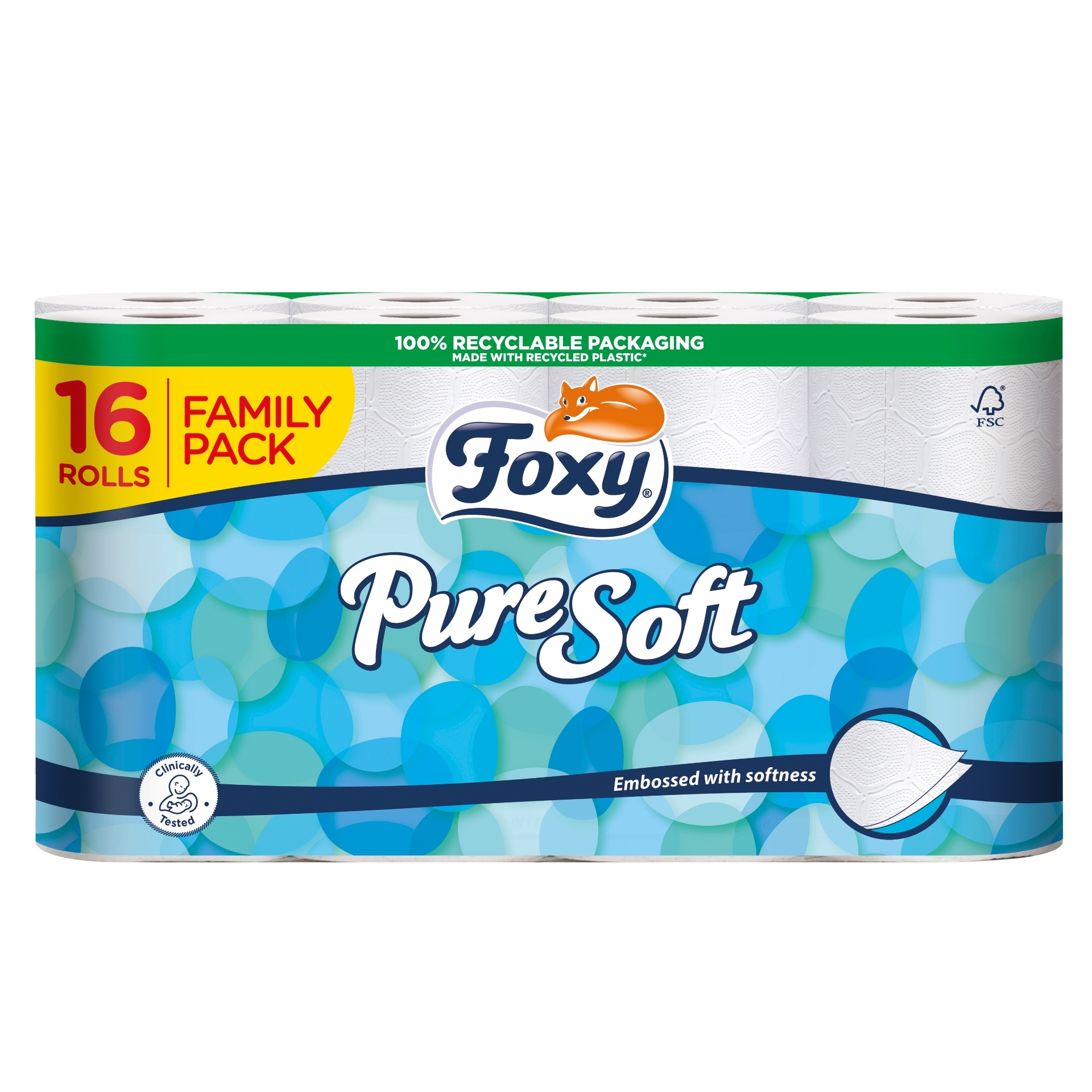 Picture of FOXY PURE SOFT - TOILET ROLL 16pk 190Sht