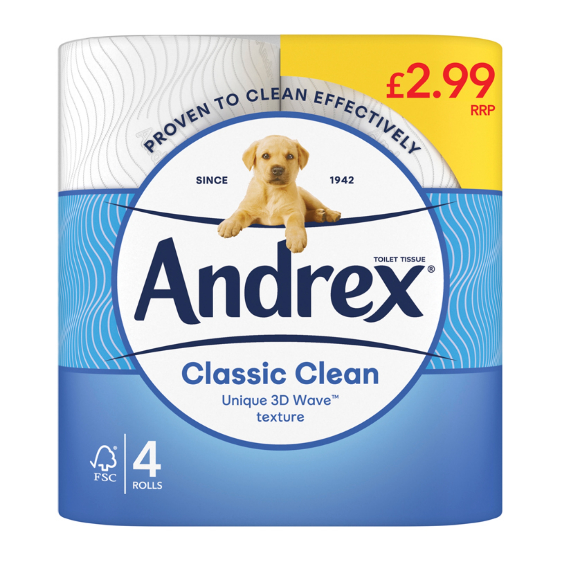 Picture of ANDREX TOILET ROLL - CLASSIC CLEAN pm2.99 190Sht