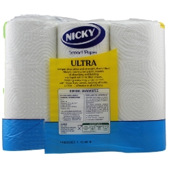 Picture of NICKY ULTRA KITCHEN TOWEL - WHITE 3PLY(150sht) ps