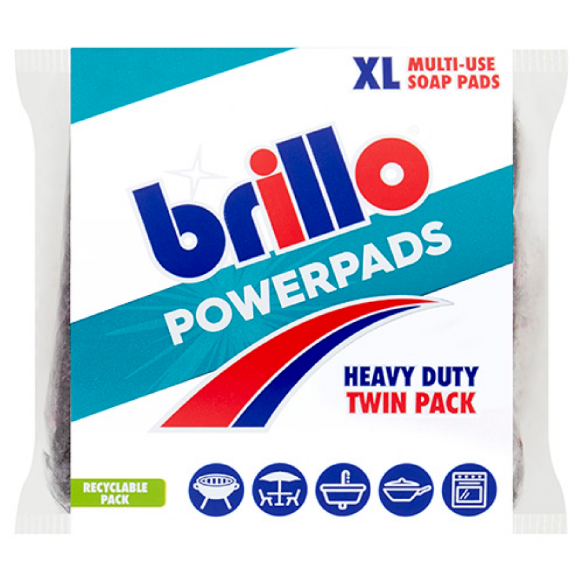 Picture of BRILLO POWERPADS - HEAVY DUTY TWIN PACK (P)