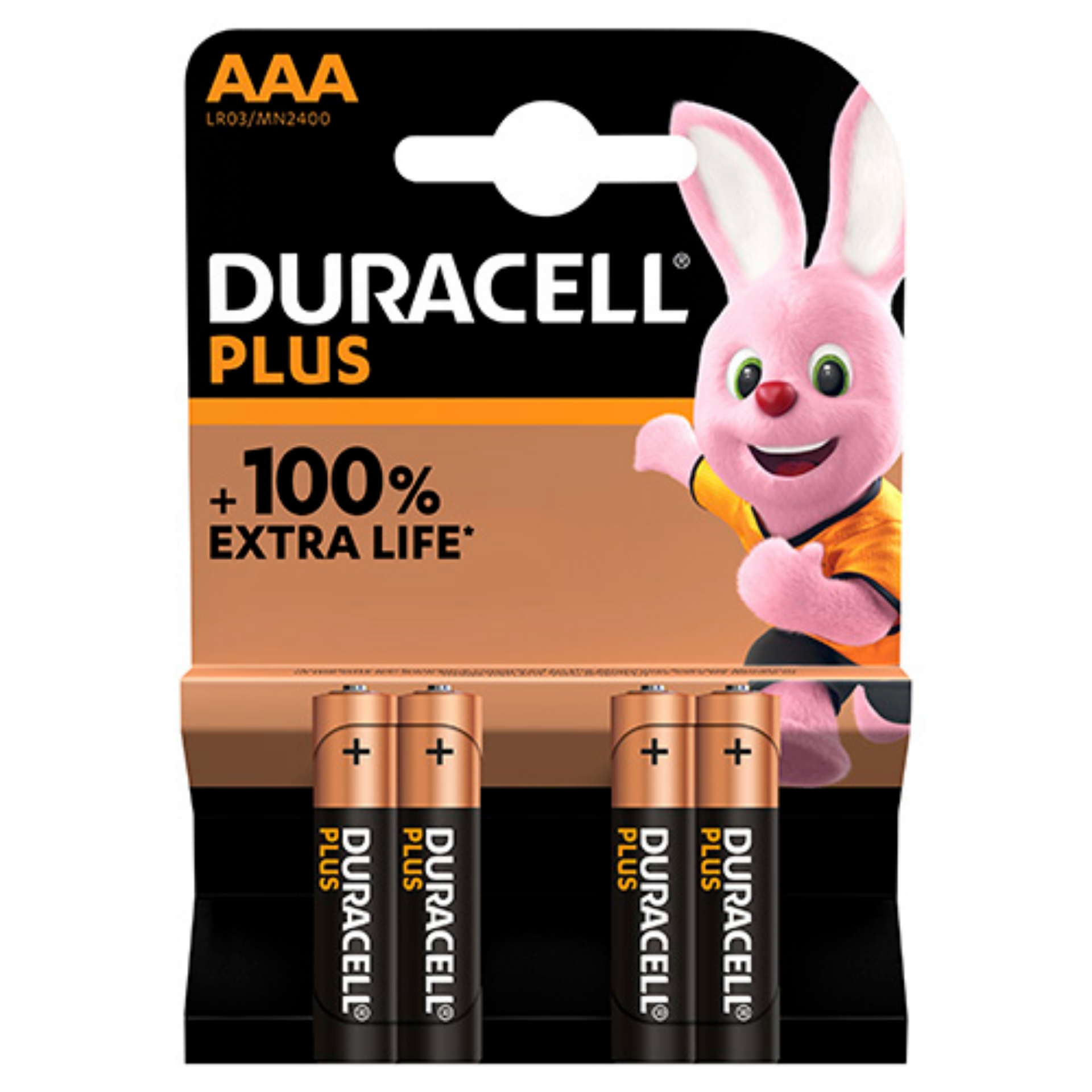 Picture of DURACELL PLUS POWER +100% - AAA BATTERIES CO:BE