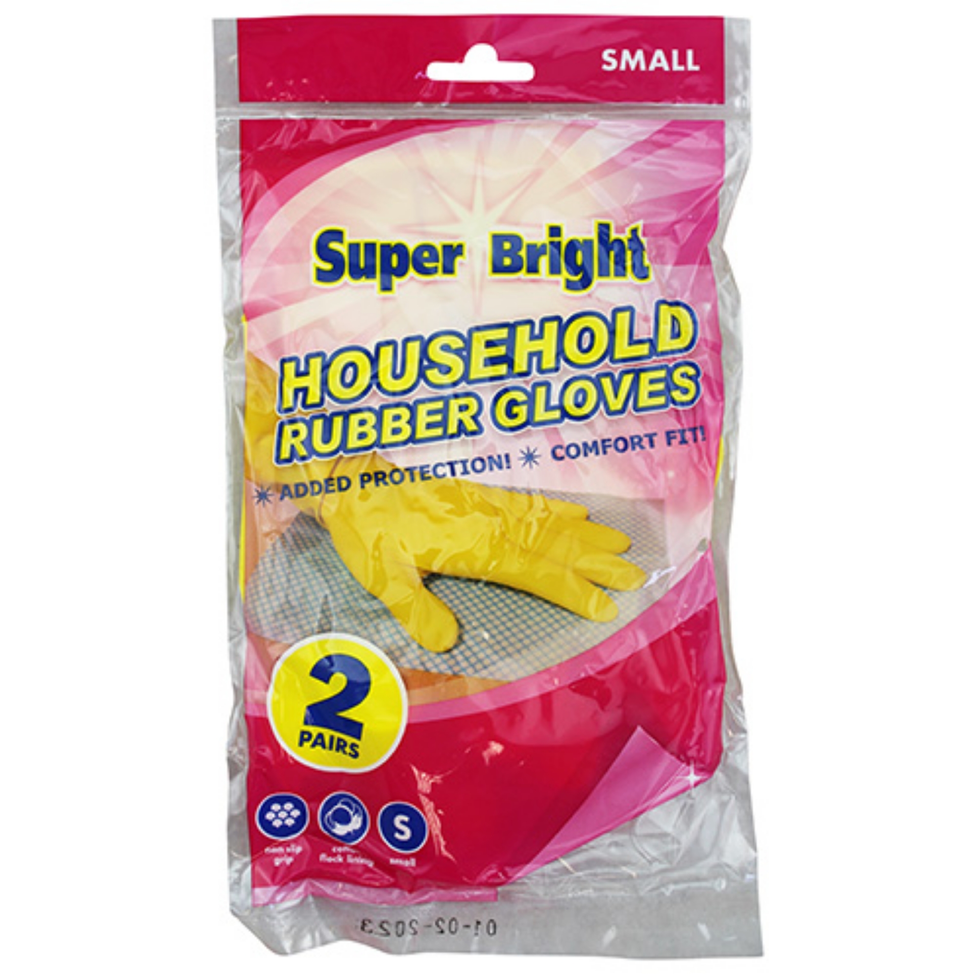 Picture of SUPERBRIGHT - RUBBER GLOVES 2 PAIR (S) CO:LK^
