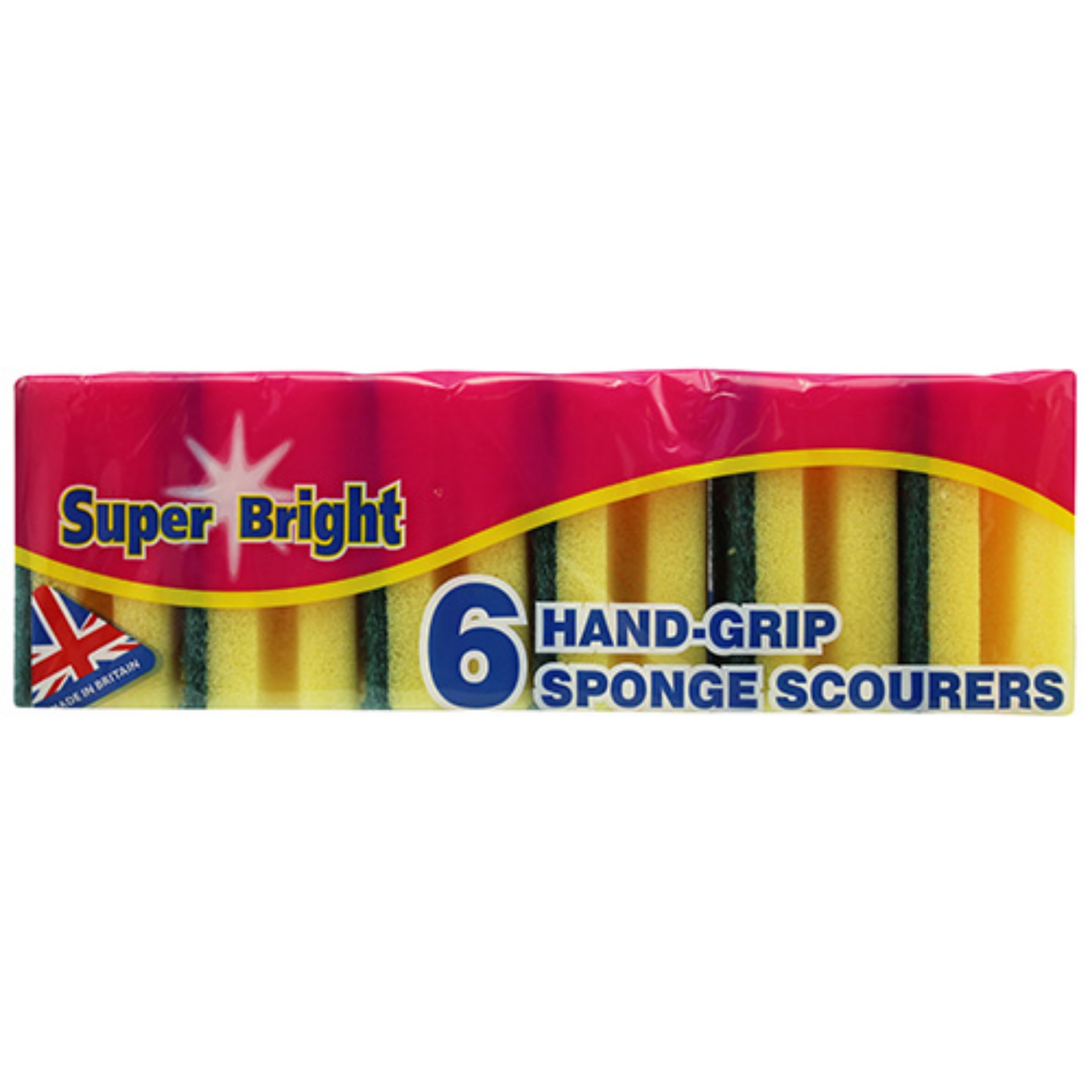 Picture of SUPERBRIGHT - SPONGE SCOURERS HAND-GRIP 6pk