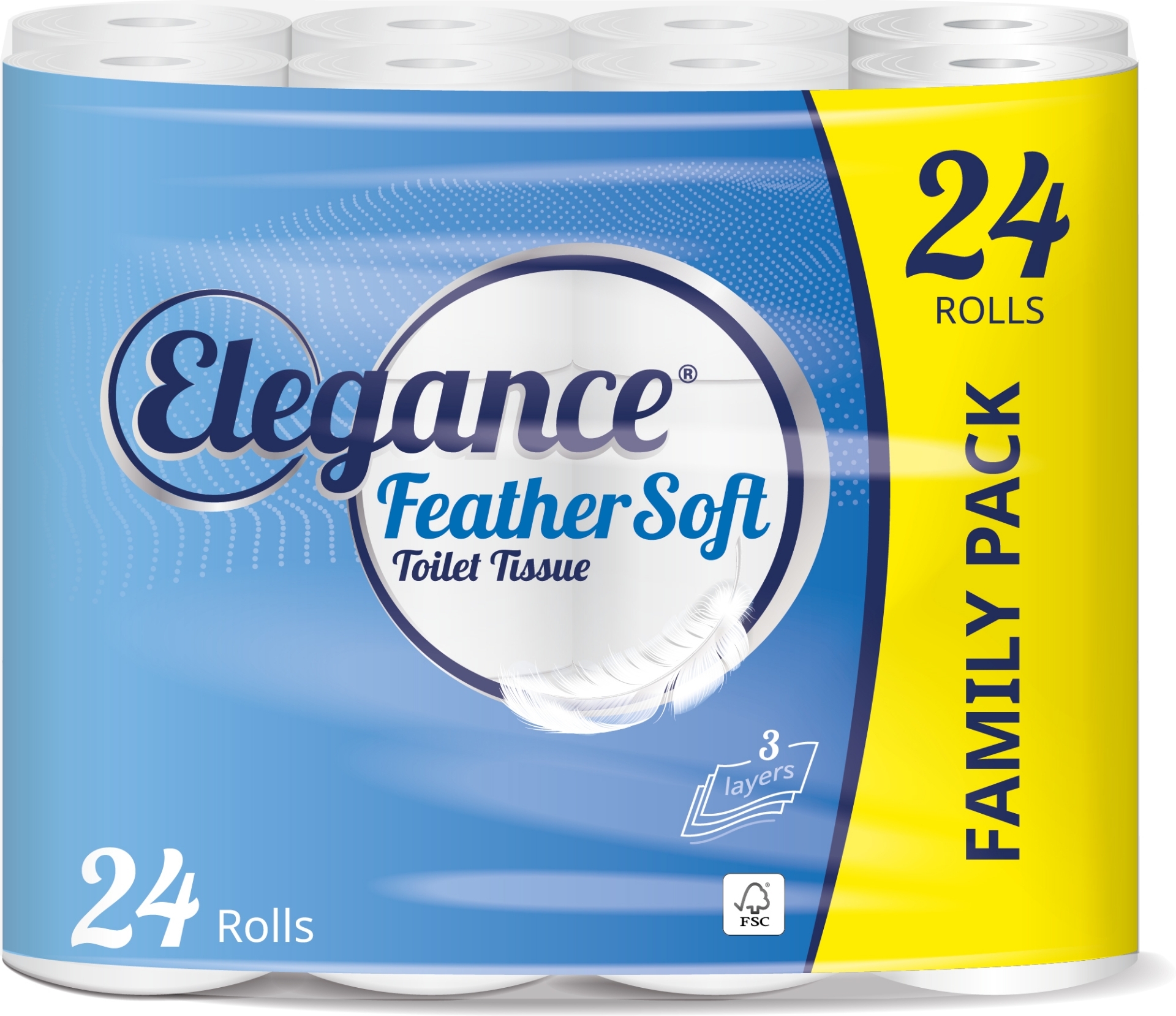 Picture of ELEGANCE FEATHERSOFT TOILET TISSUE 3ply160sht 