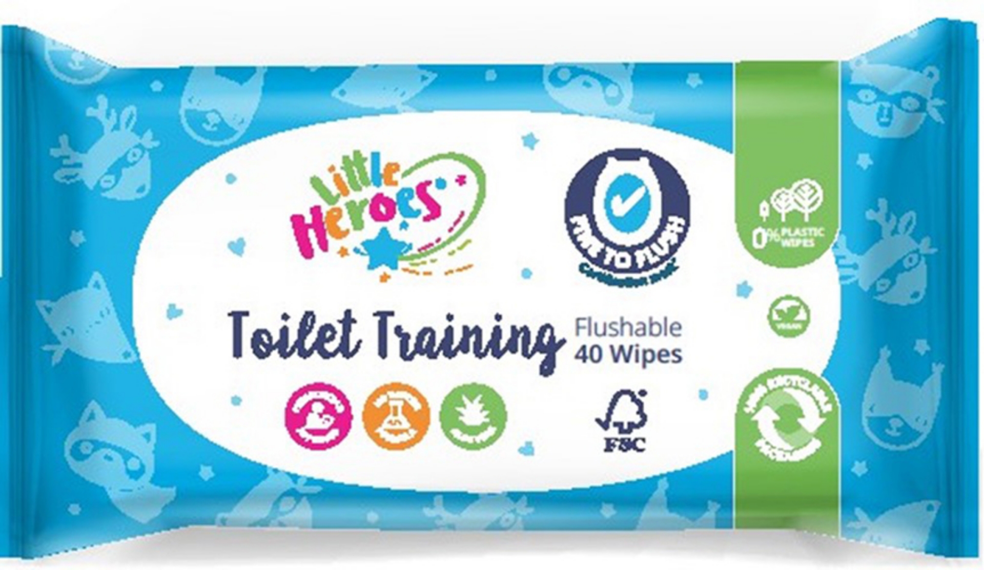 Picture of LITTLE HEROES - TOILET TRAINING FLUSHABLE WIPES 