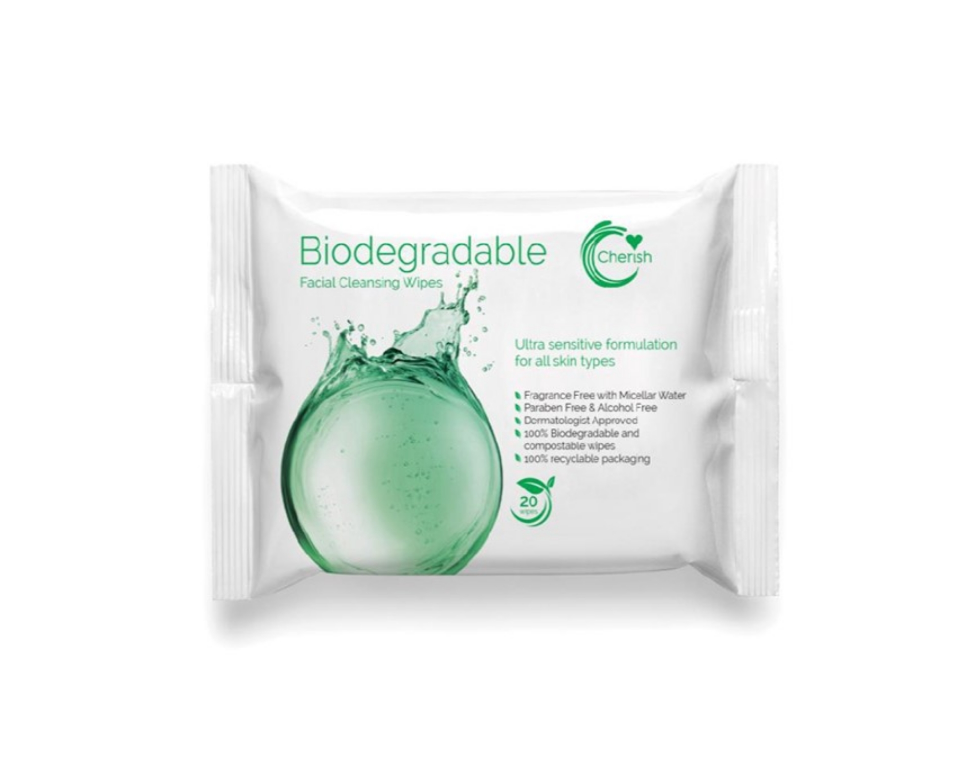 Picture of CHERISH - BIODEGRADABLE FACIAL WIPES