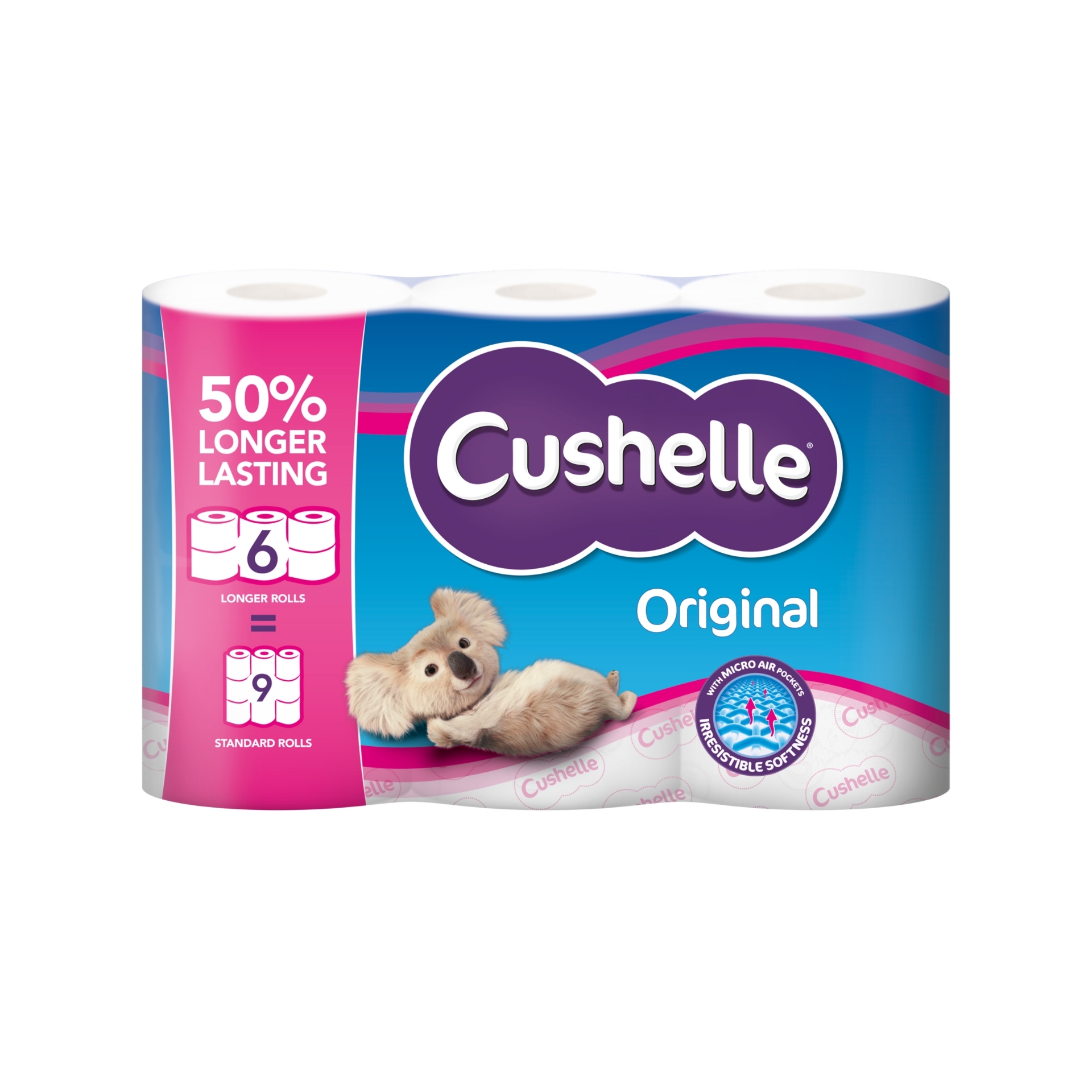Picture of CUSHELLE ORIGINAL TOILET ROLL (6r=9r) 270sht FSC^