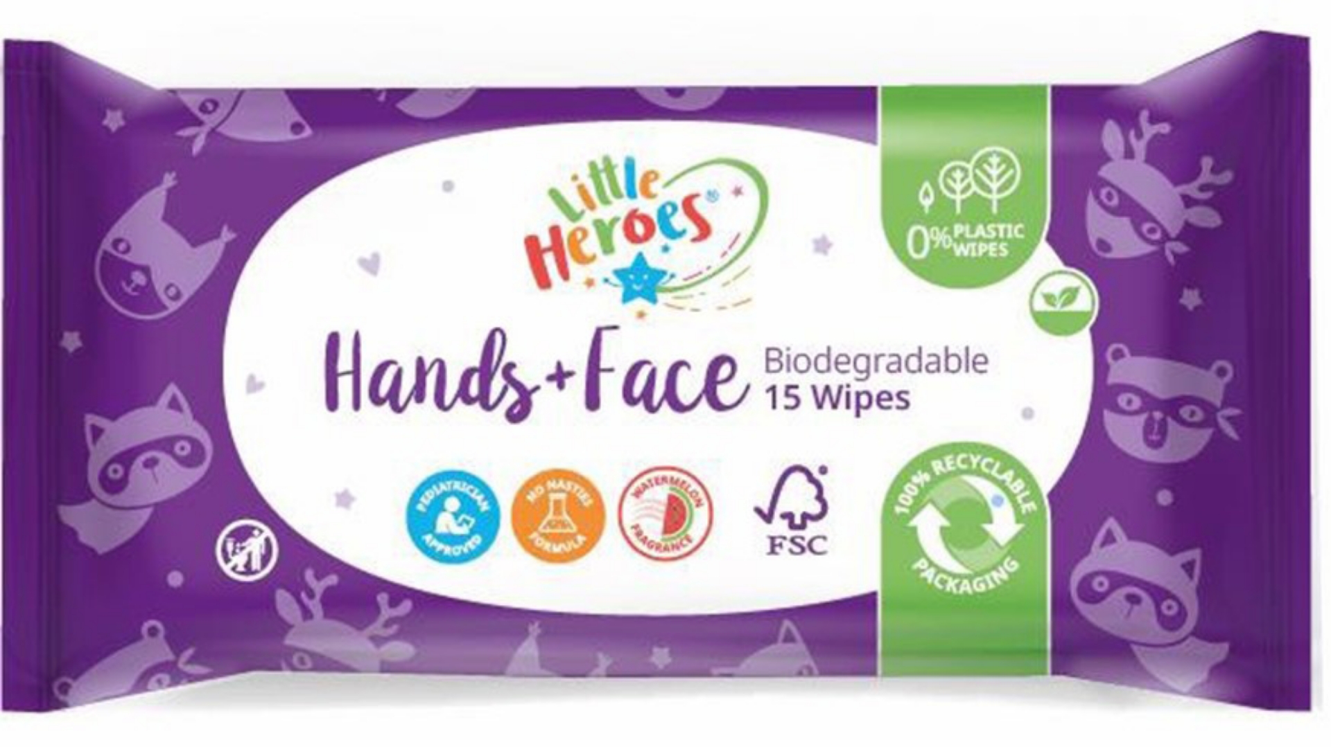 Picture of LITTLE HEROES - HANDS & FACE BIODEGRADABLE WIPES 