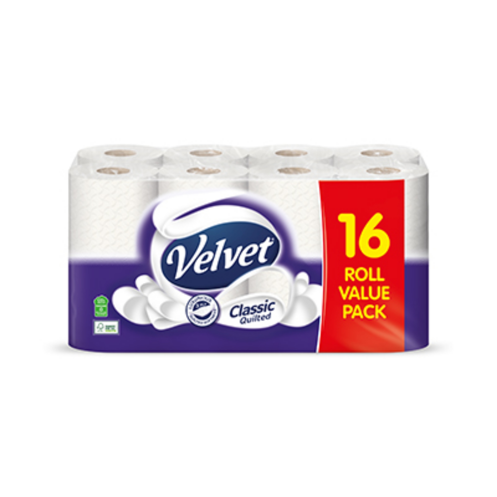 Picture of VELVET CLASSIC QUILTED TOILET ROLL 3ply 150Sht FSC