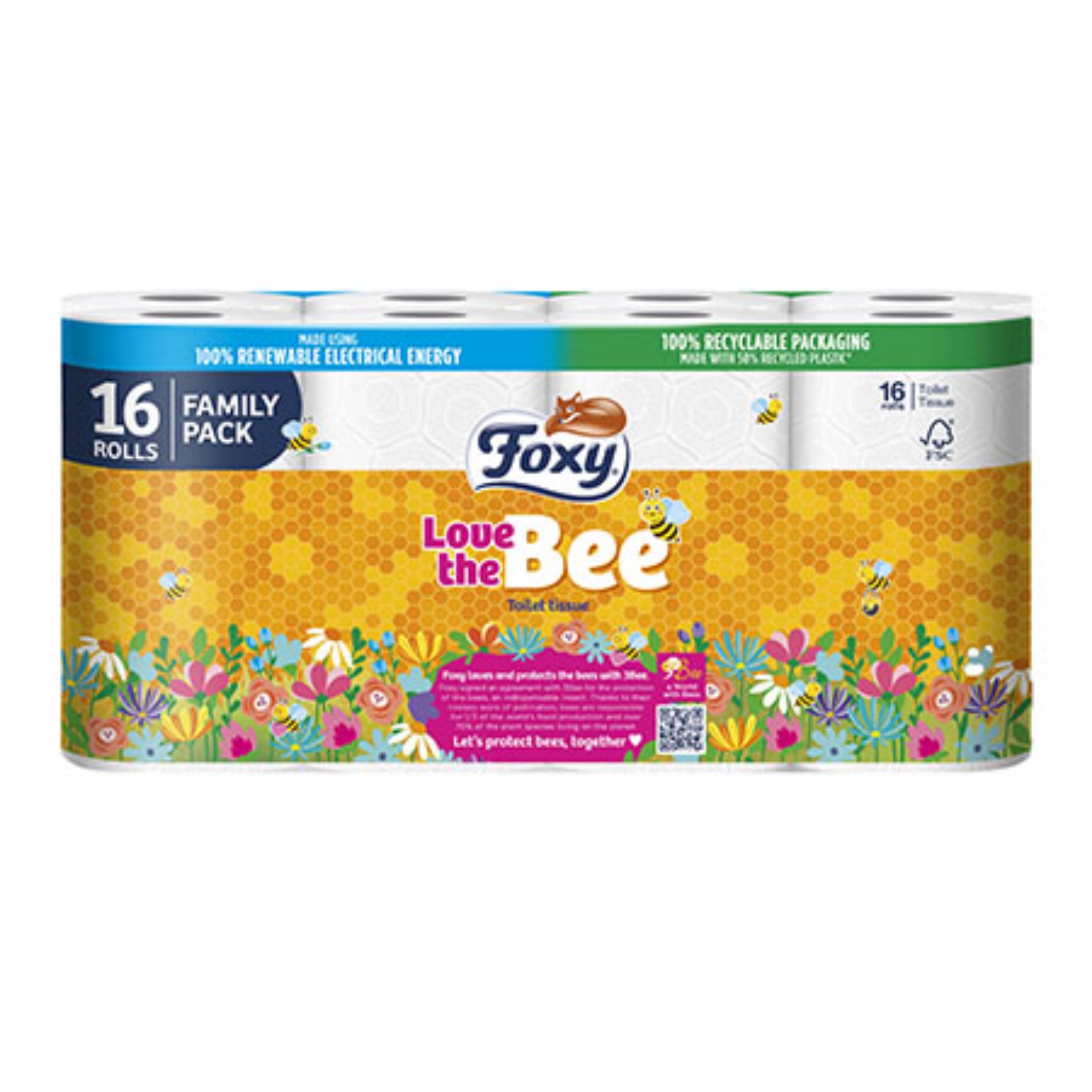 Picture of FOXY LOVE THE BEE - TOILET ROLL 2ply 16pk
