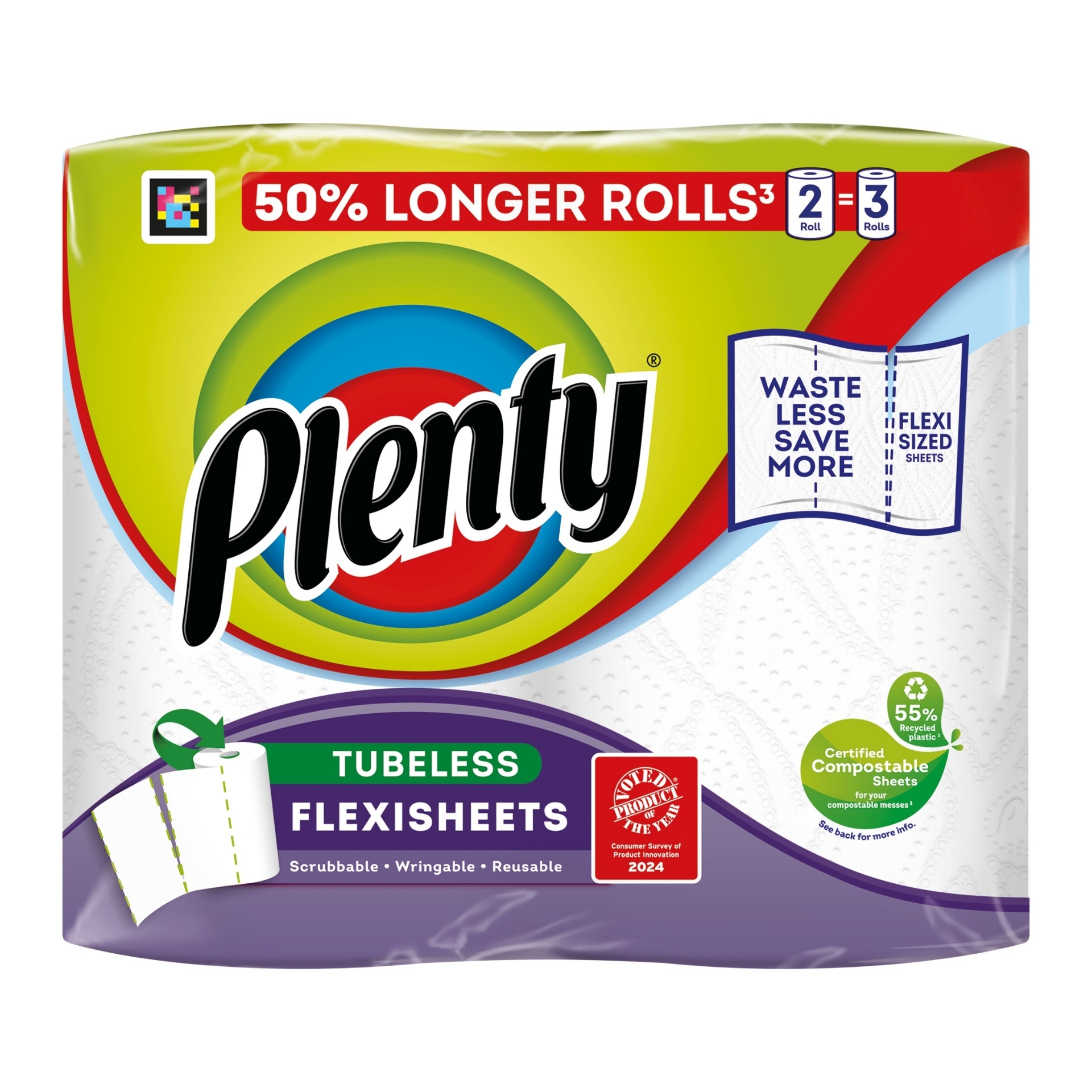 Picture of PLENTY FLEXI-SHEET 50%LNGR TUBELESS TOWEL FSC