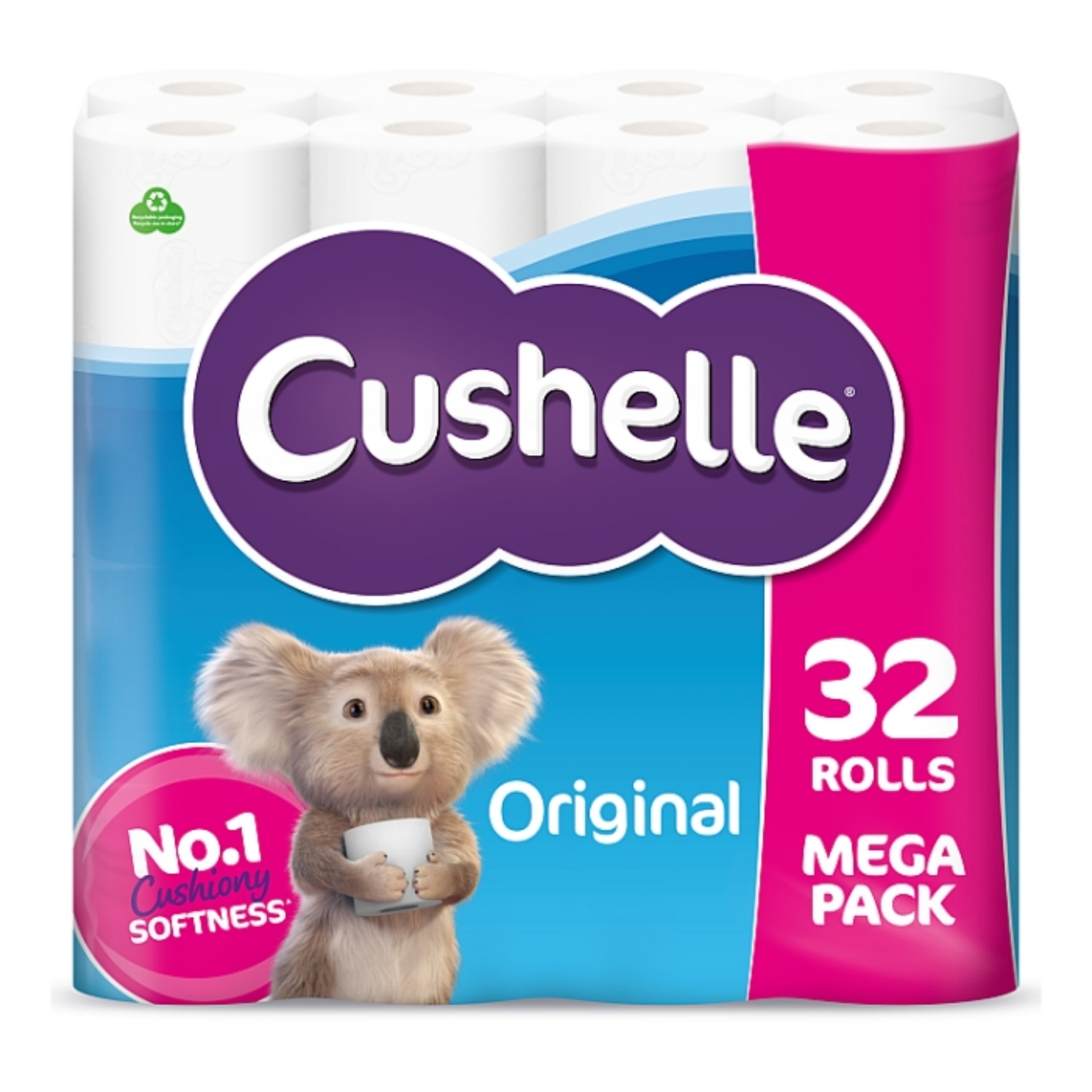 Picture of CUSHELLE ORIGINAL TOILET ROLL MEGA 180sht(P) FSC