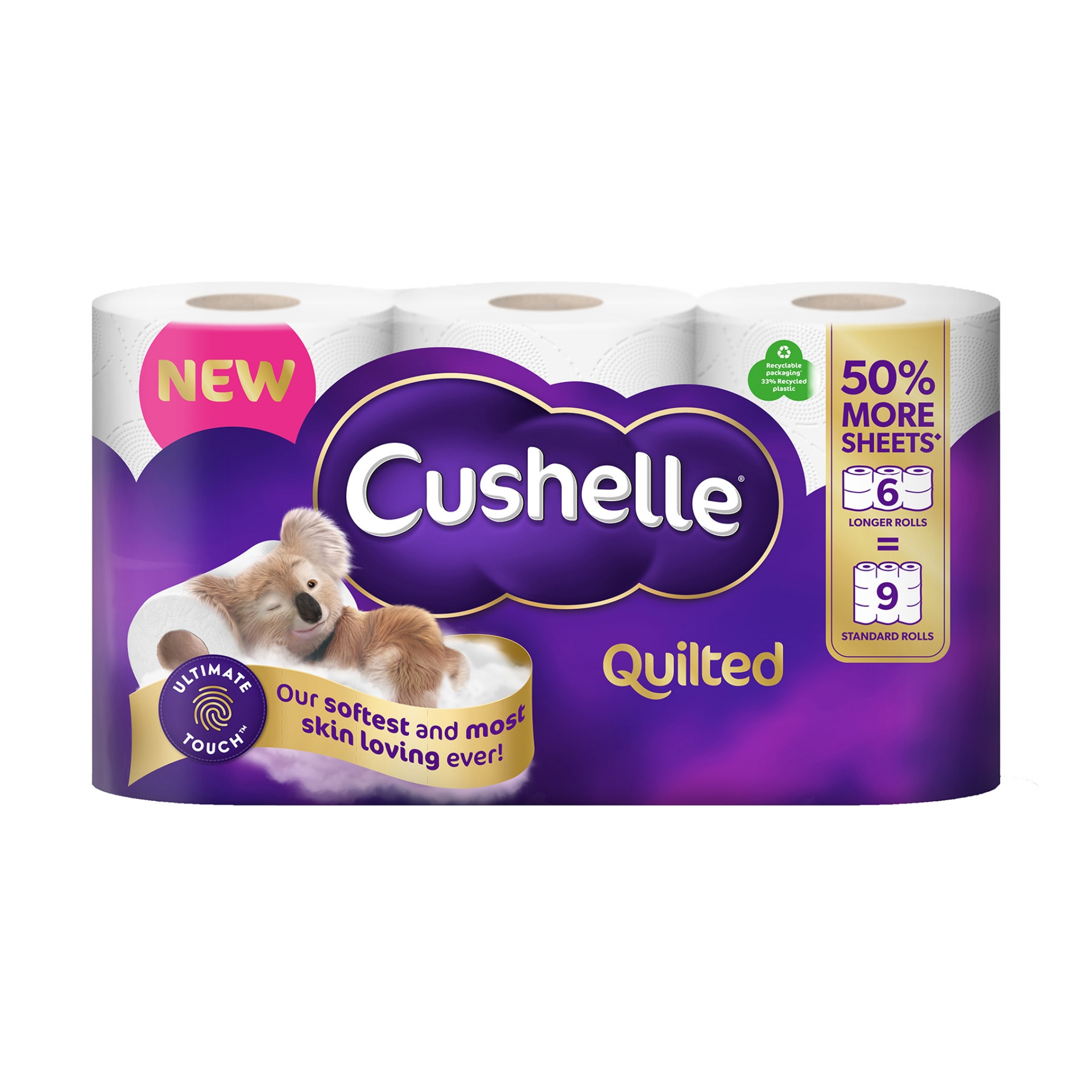 Picture of CUSHELLE QUILT TOILET ROLL (6r=9r) 236Sht FSC