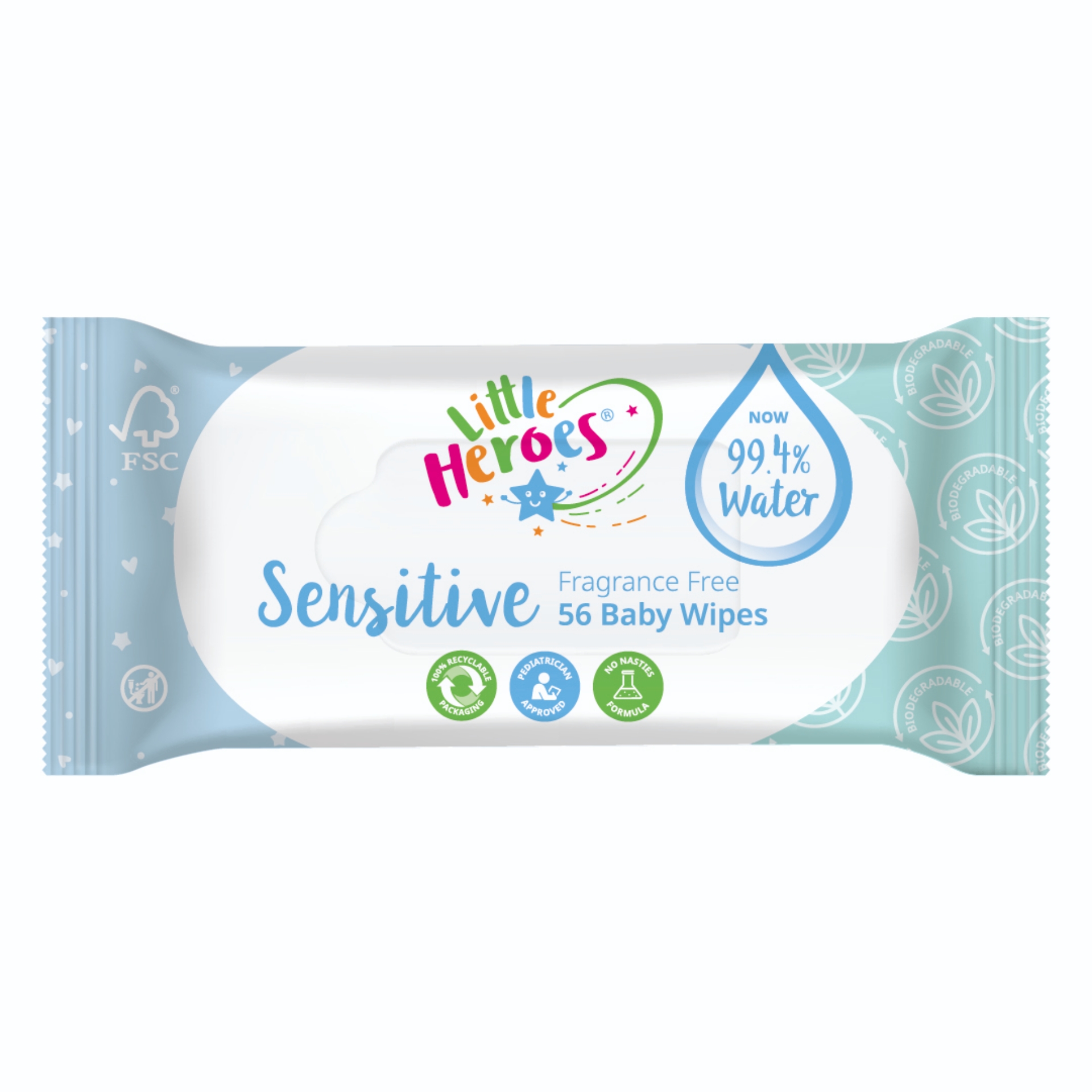 Picture of LITTLE HEROES SENSITIVE BIODEGRADABLE BABY WIPES