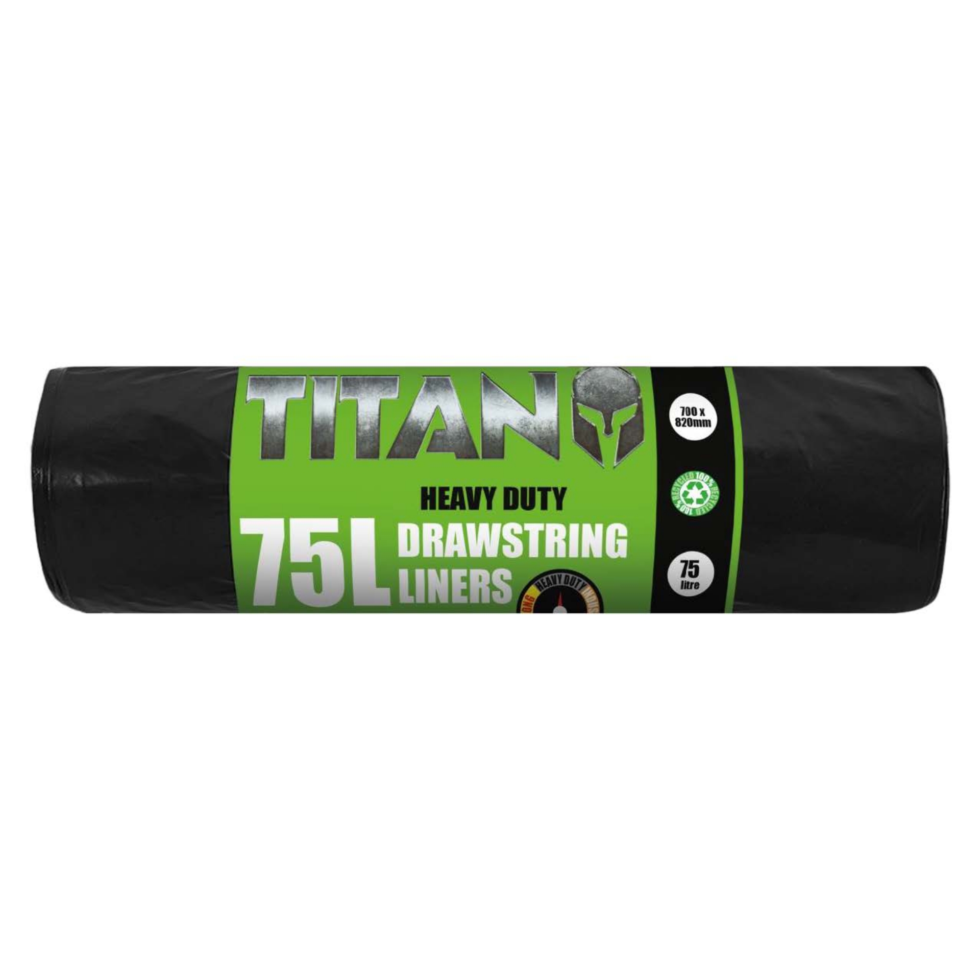 Picture of TITAN HEAVY DUTY DRAWSTRING LINER Blk 75L CO:TR