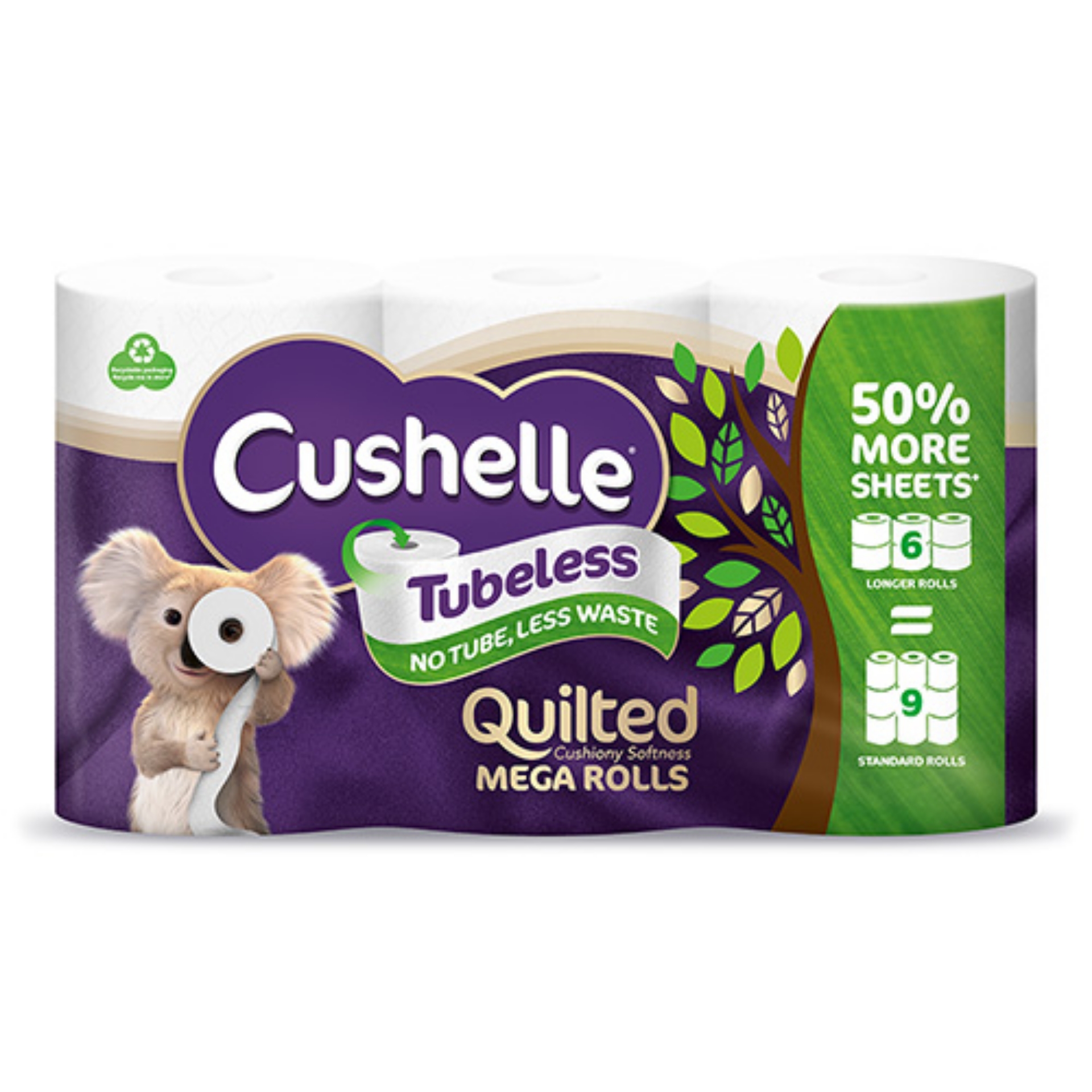 Picture of CUSHELLE TUBELESS TOILET ROLL QUILTED 50% MORE FSC