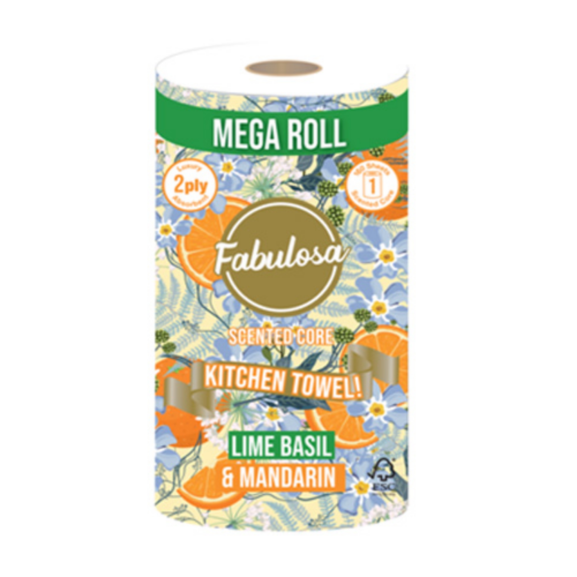 Picture of FABULOSA MEGA KITCHEN TOWEL 2ply LIME BASIL160sht 