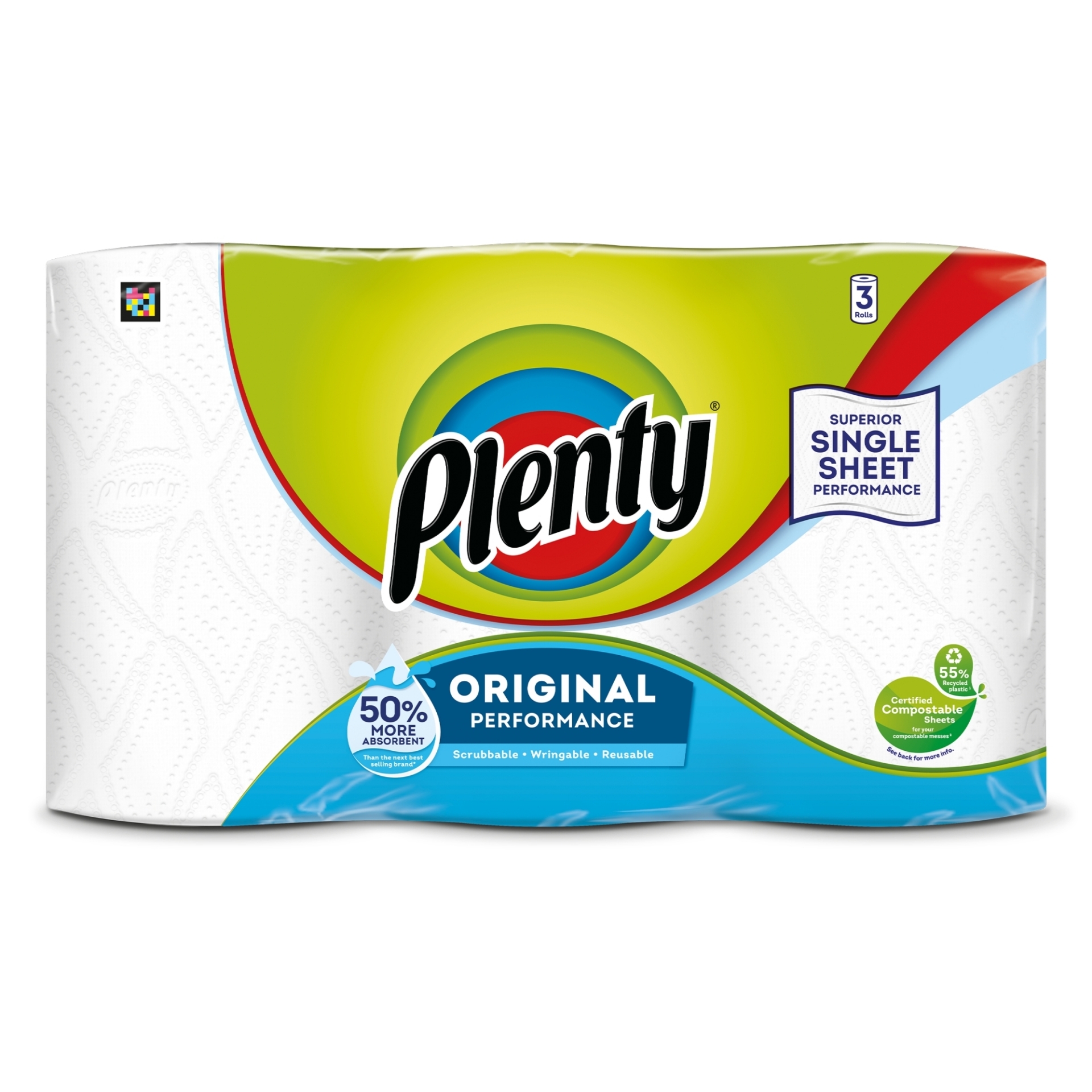 Picture of PLENTY ORIGINAL KITCHEN TOWEL(3x95sht)(P) FSC13621