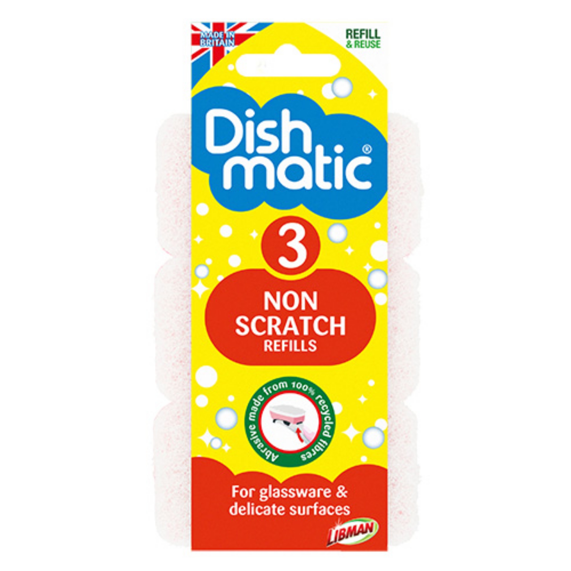 Picture of DISHMATIC NON SCRATCH REFILL TRIPLES - PINK