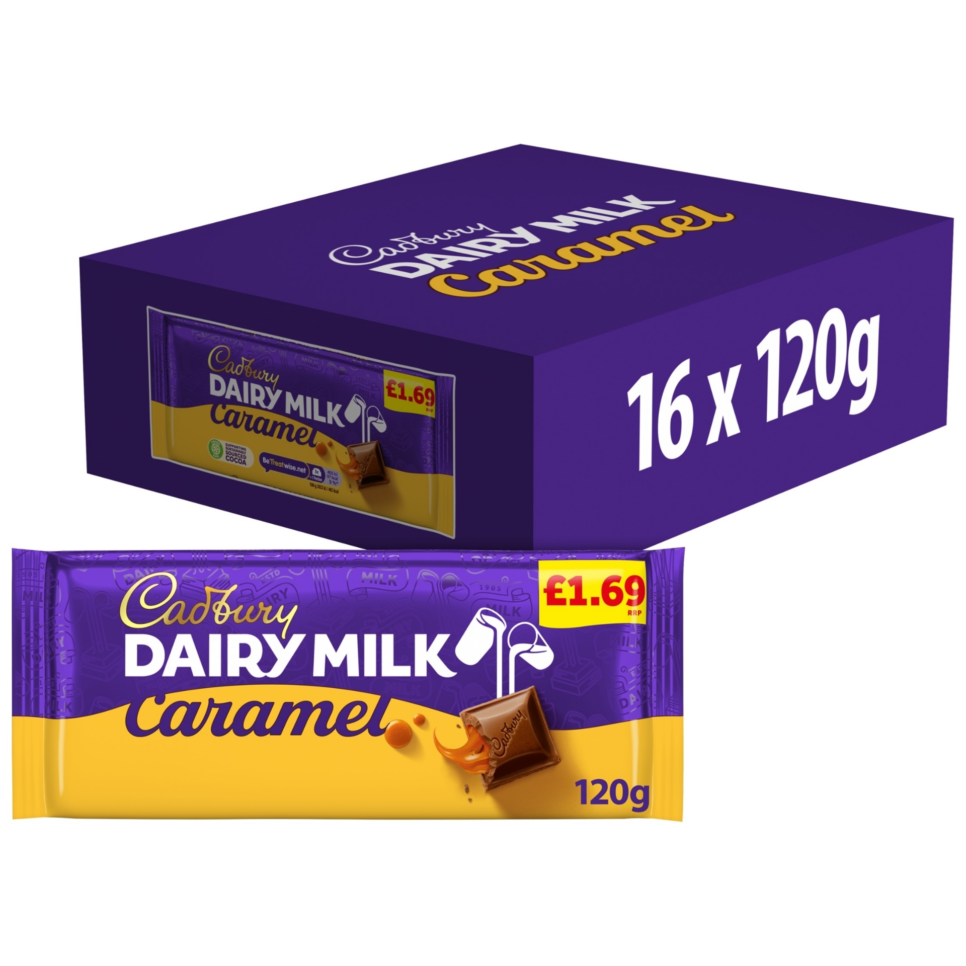 Picture of CADBURY - DAIRY MILK CARAMEL BLOCK pm1.69 CO:IE