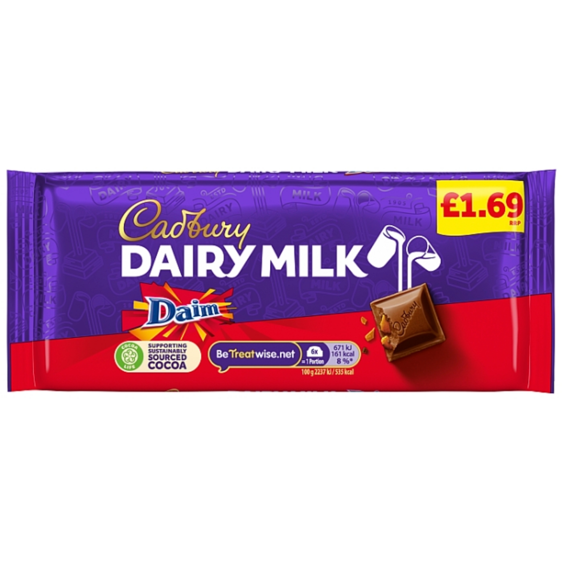 Picture of CADBURY - DAIRY MILK DAIM BLOCK pm1.69 CO:IE