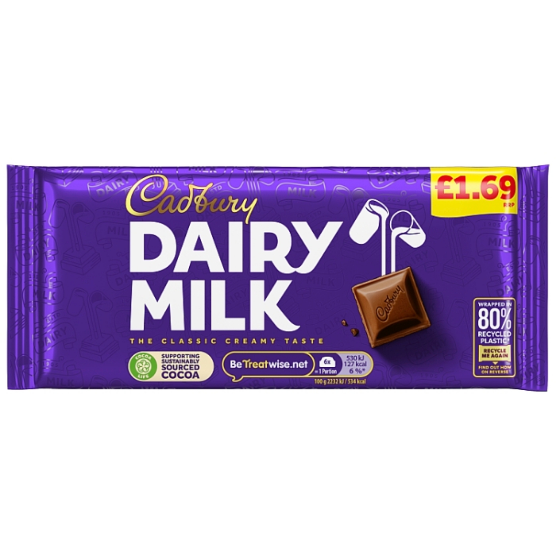 Picture of CADBURY DAIRY MILK BLOCK CO:IE pm£1.69