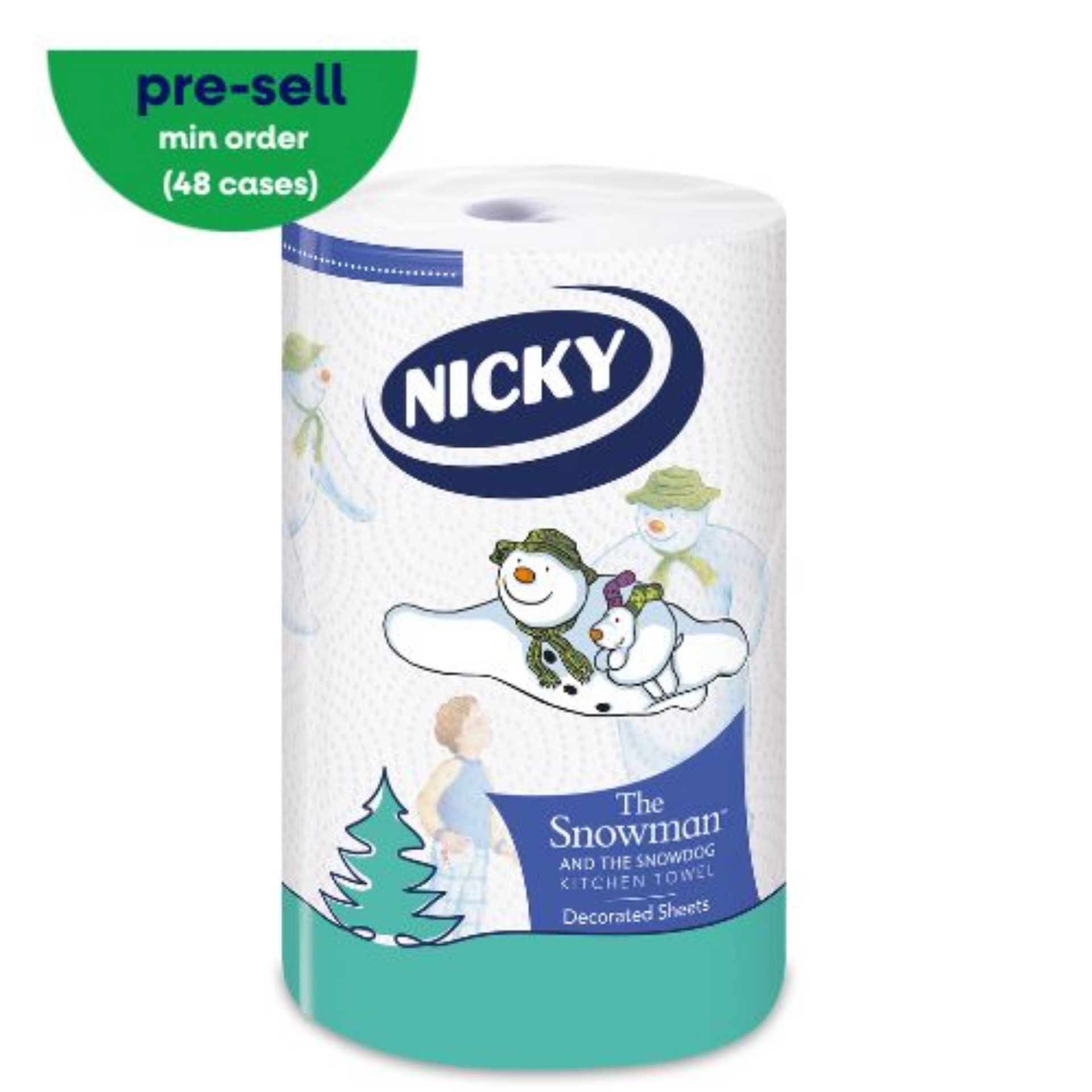 Picture of NICKY SNOWMAN KITCHEN TOWEL SUPER 3ply