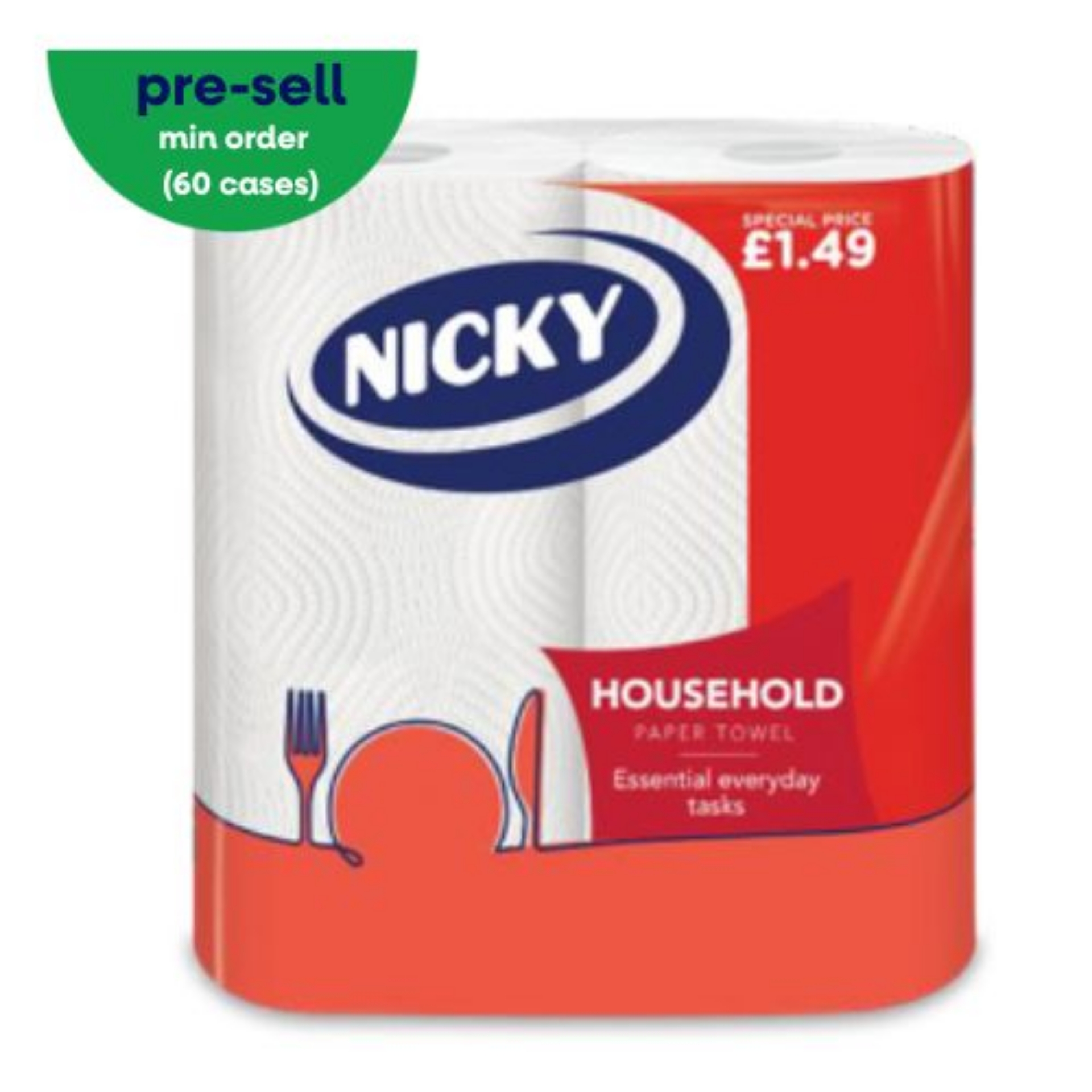 Picture of NICKY HOUSEHOLD KITCHEN TOWEL 2ply 120shts pm1.49