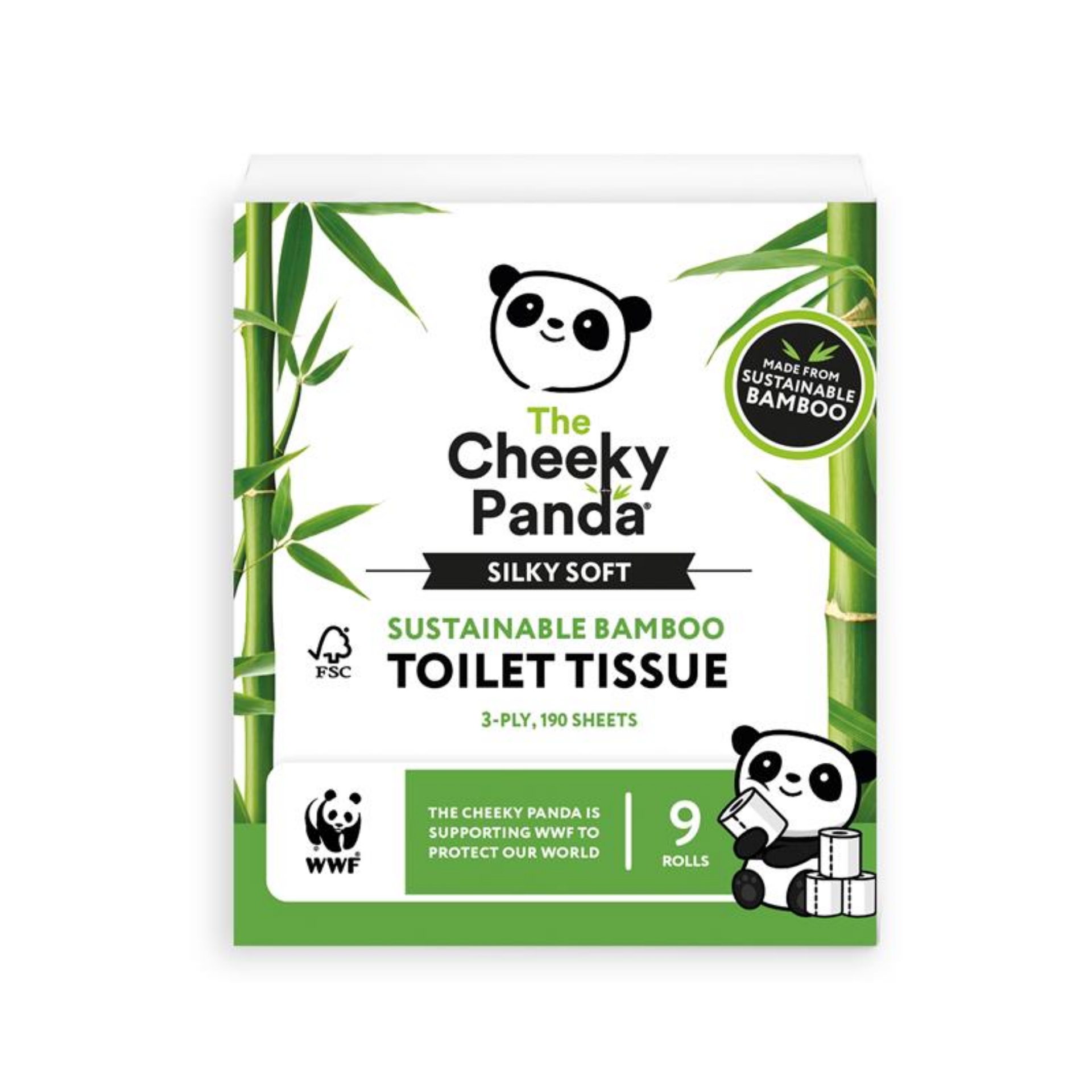 Picture of CHEEKY PANDA BAMBOO 3ply TOILET ROLL 190sht