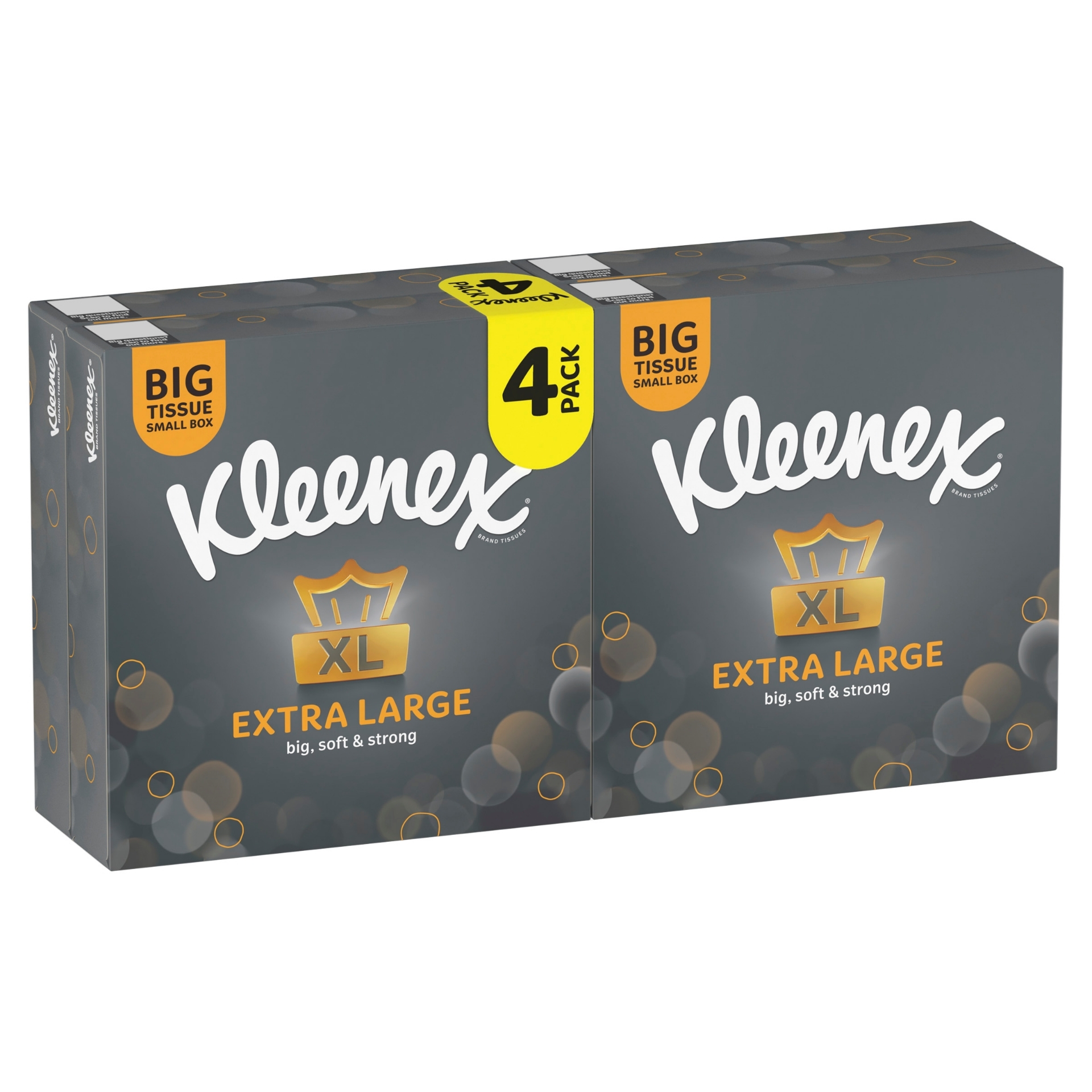 Picture of KLEENEX EXTRA LARGE TISSUES-COMPACT QUAD 4x44(wsl)