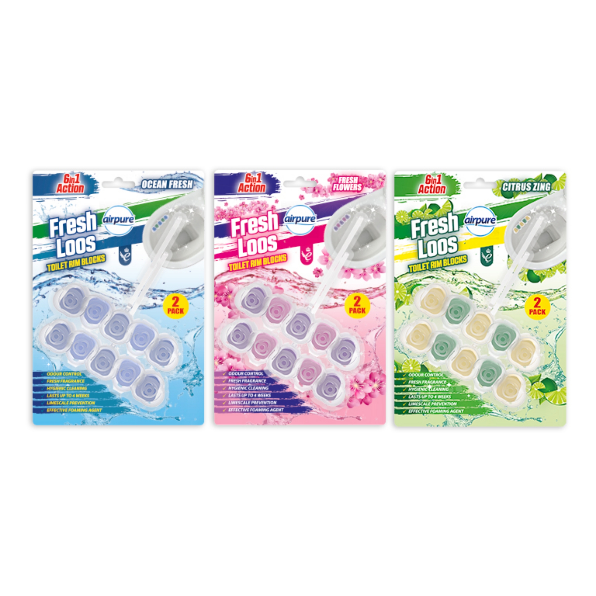 Picture of AIRPURE FRESH LOOS TOILET RIM BLOCK - MIXED CO:CN